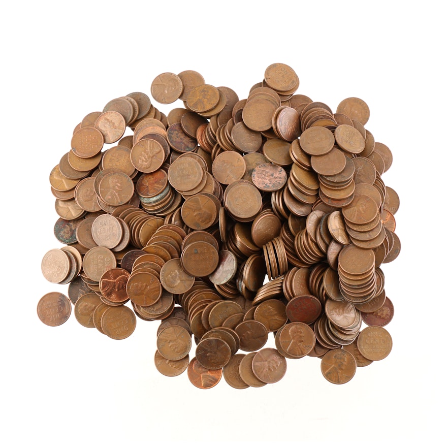 Group of 500 Various Lincoln Wheat Cents