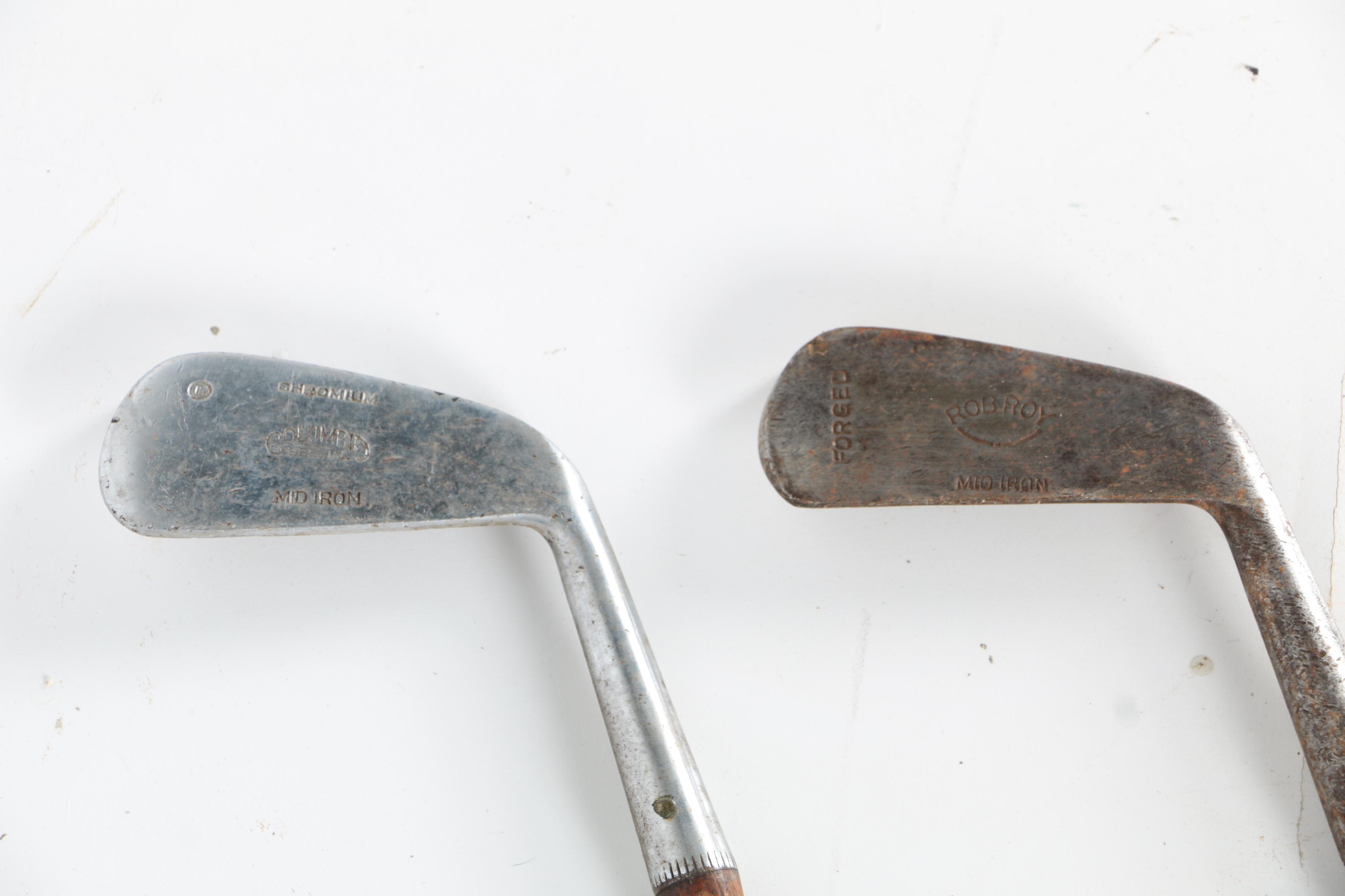 Vintage Mid Iron Golf Clubs with Putter