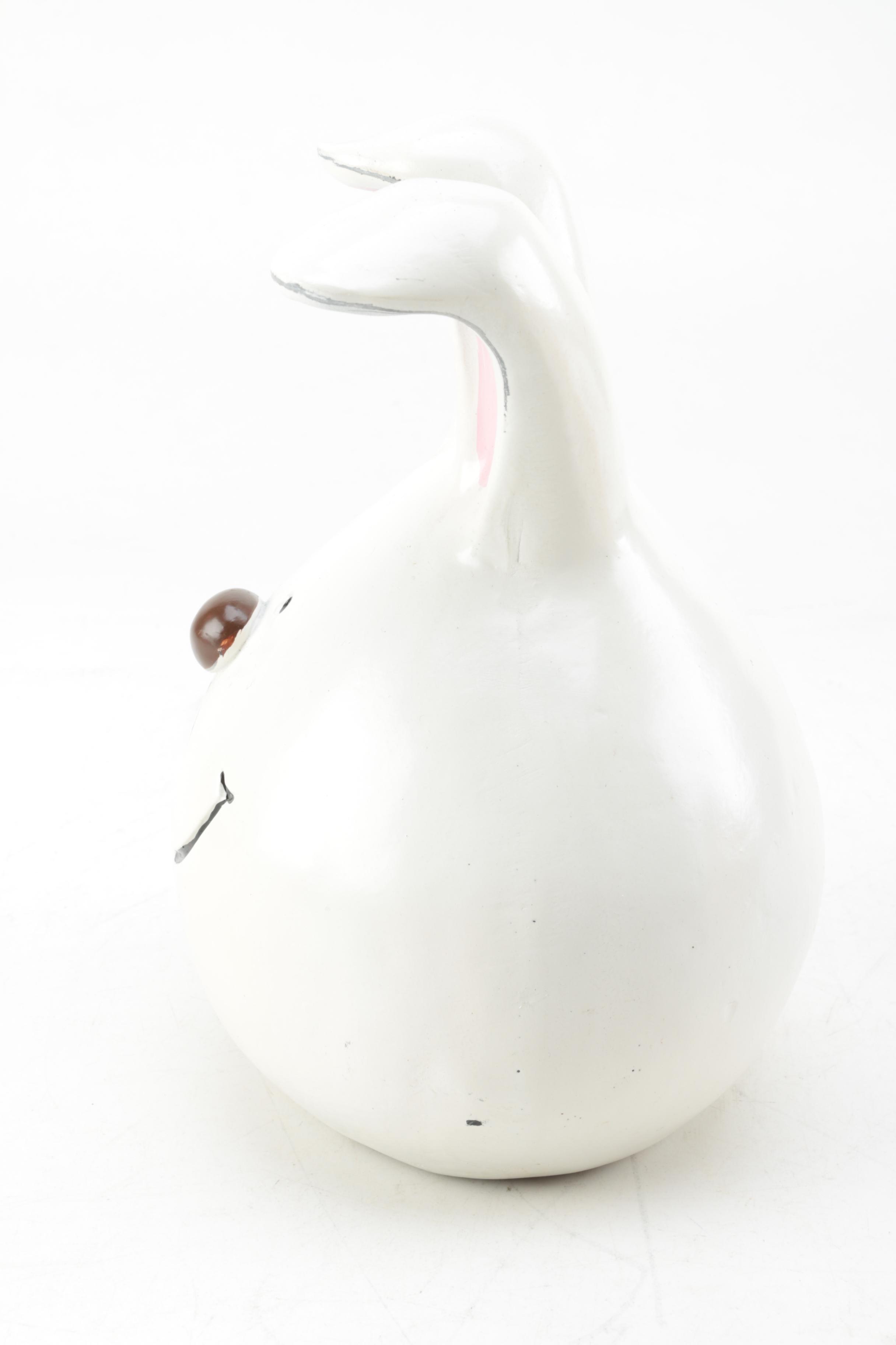 Fox Cookie Jar and Bunny Figurine