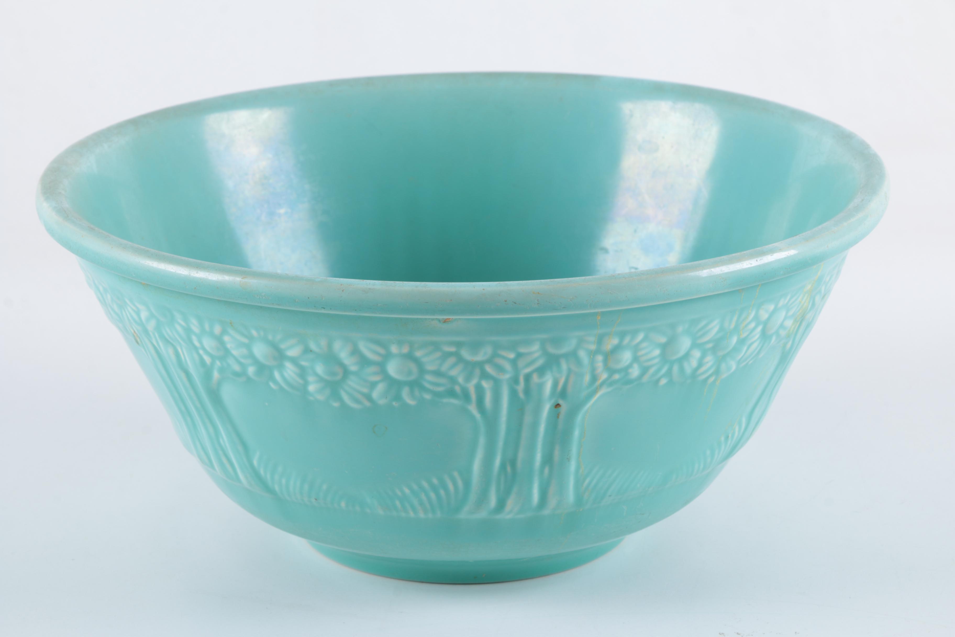 Vintage Homer Laughlin "Apple Tree Green" Nesting Bowl Set