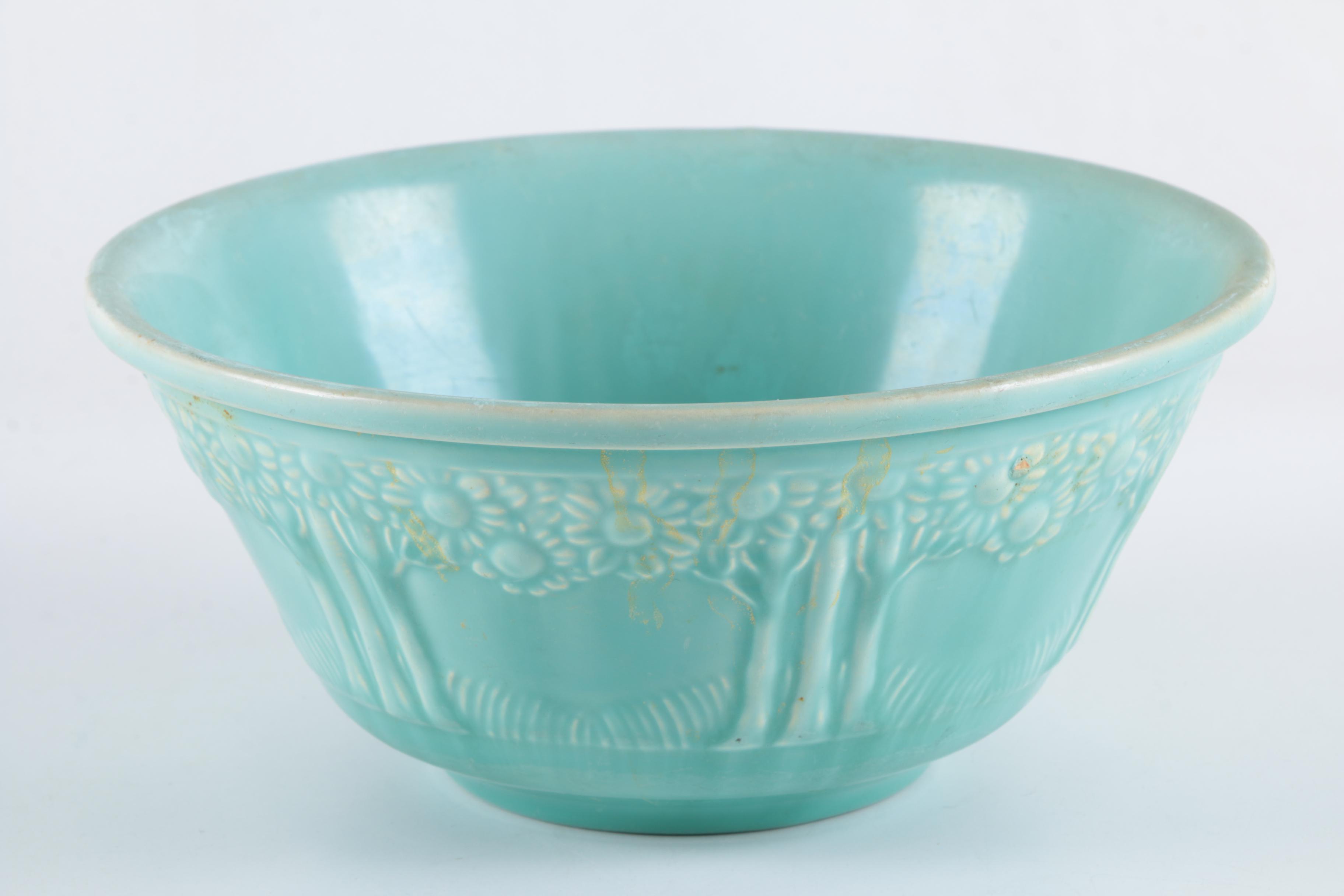 Vintage Homer Laughlin "Apple Tree Green" Nesting Bowl Set