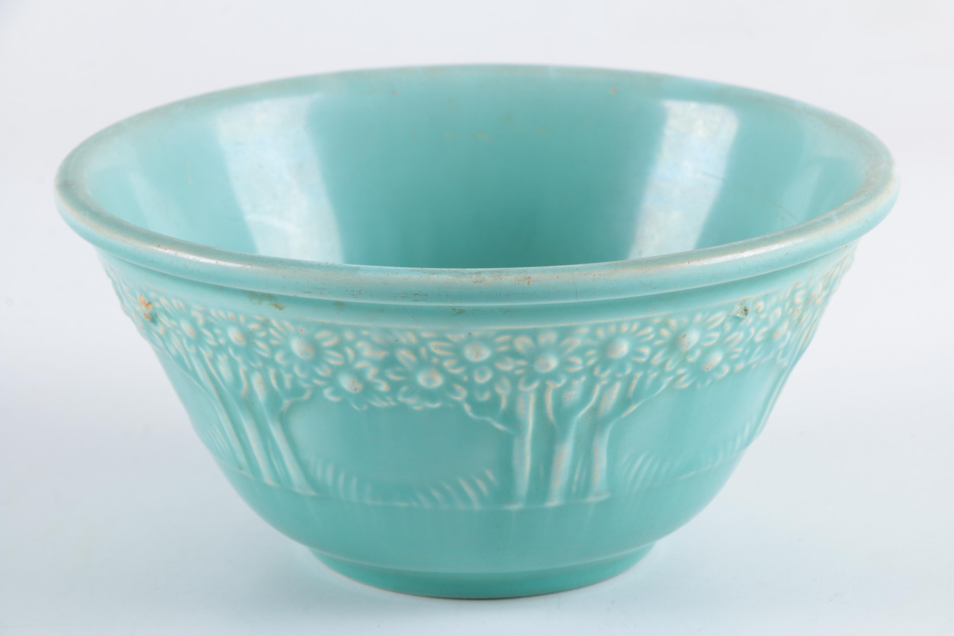 Vintage Homer Laughlin "Apple Tree Green" Nesting Bowl Set