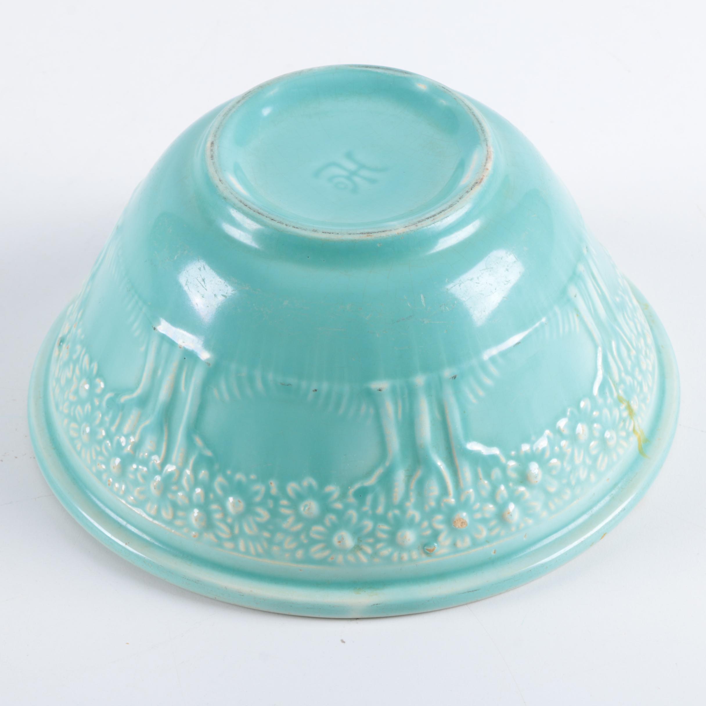 Vintage Homer Laughlin "Apple Tree Green" Nesting Bowl Set