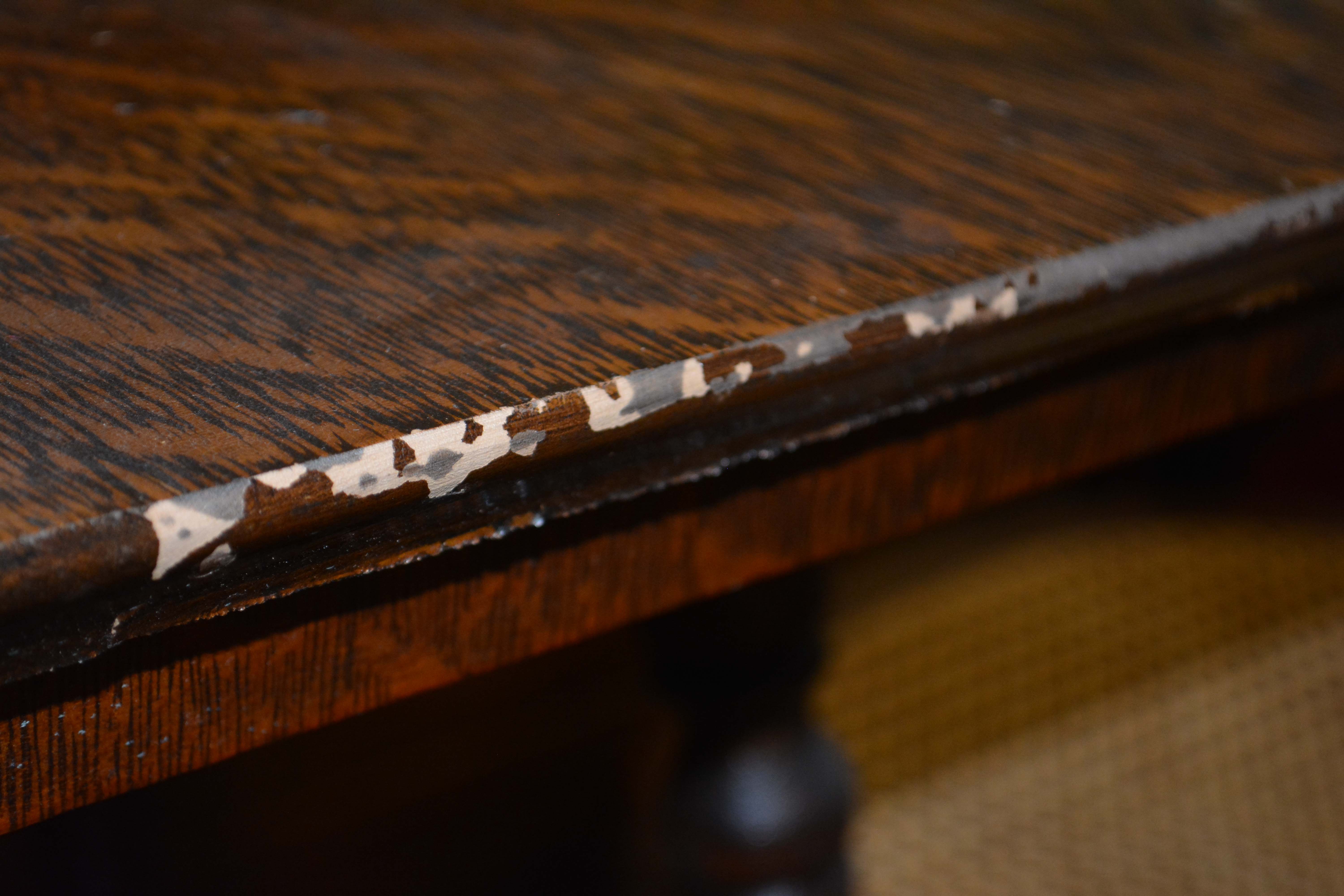 Antique Oak Square Tiered Table