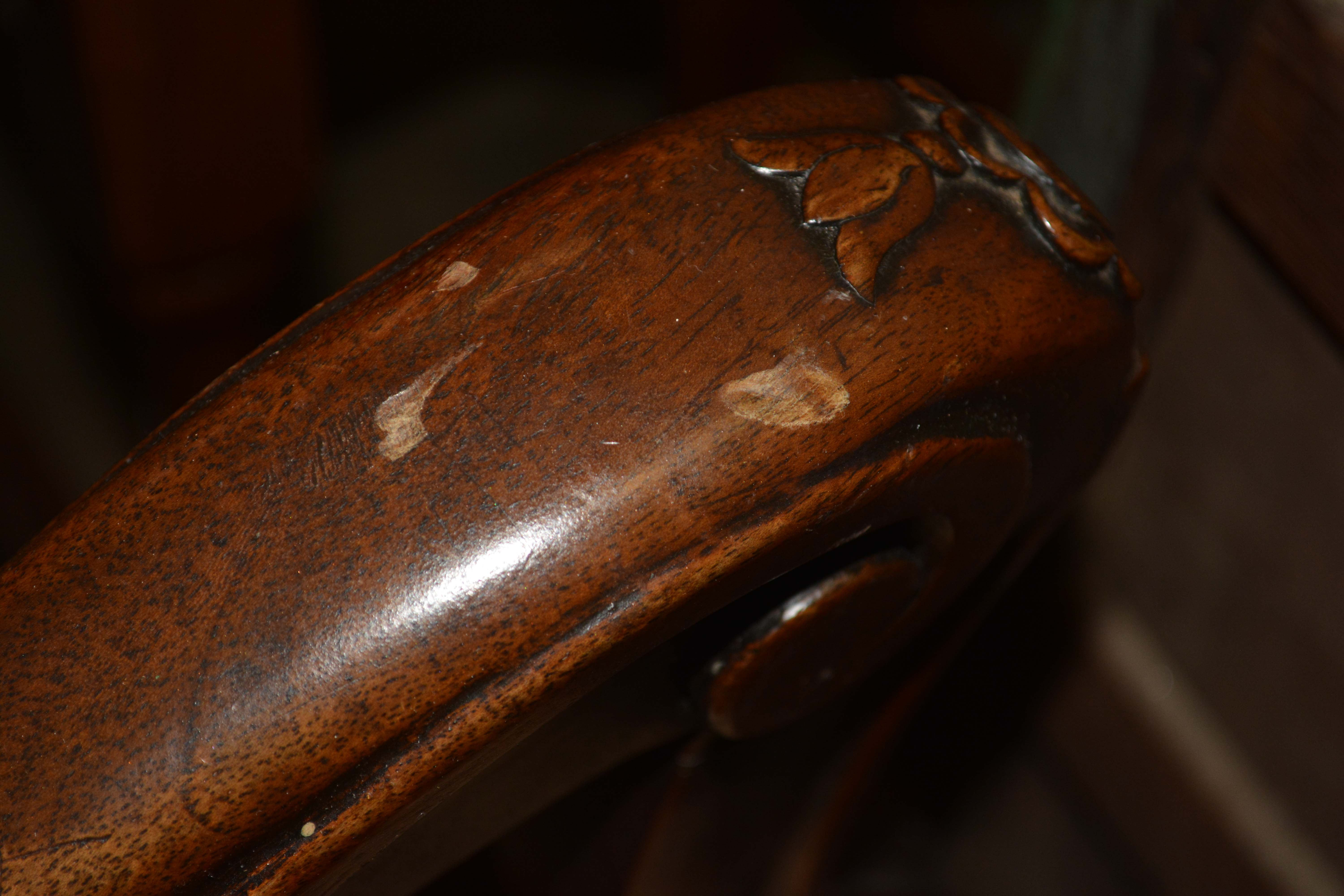 French Régence Style Carved Mahogany Armchair