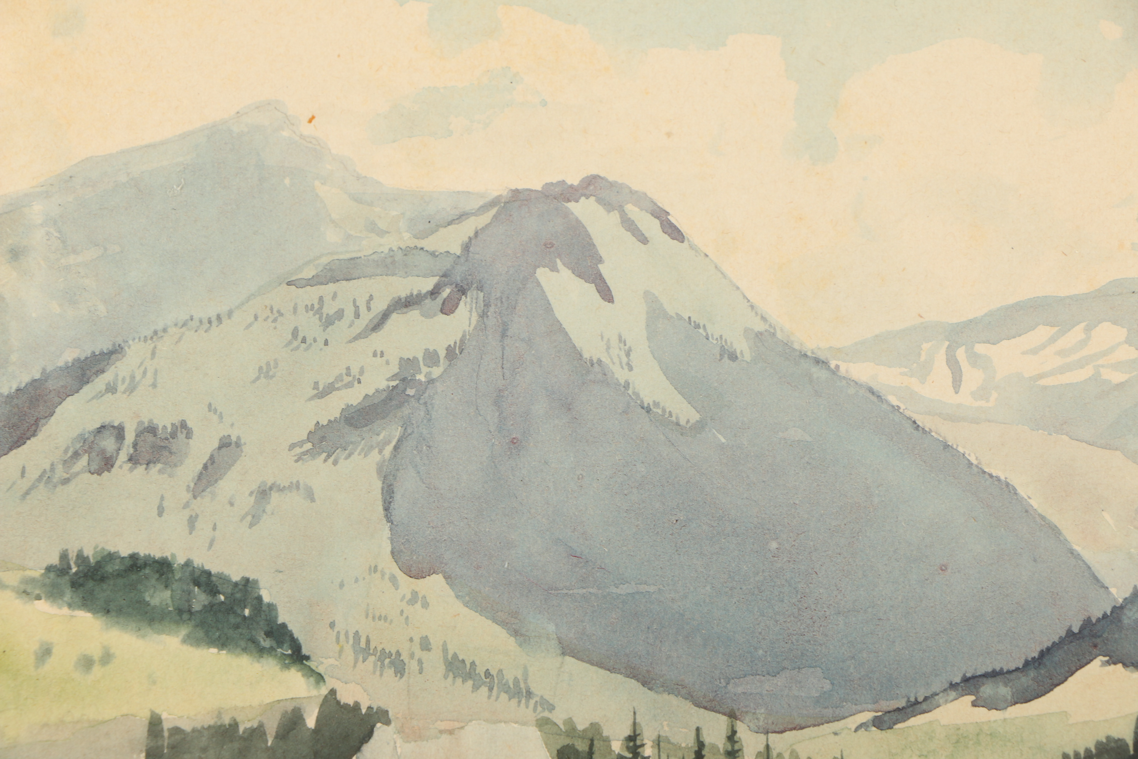 Charles DeWolf Brownell Watercolor Painting “Gessenay”