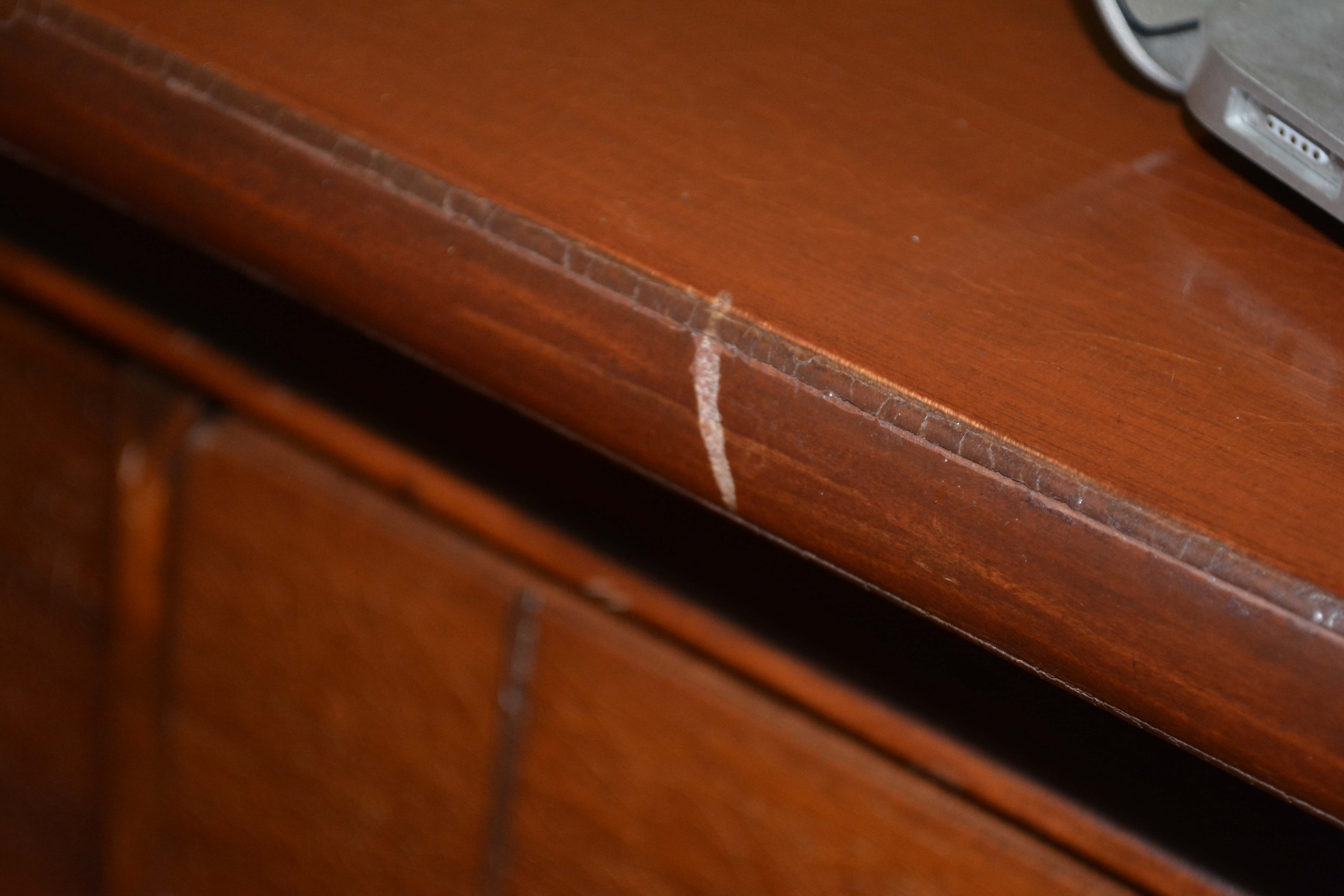 Vintage Colonial Style Walnut Drop-Leaf Buffet