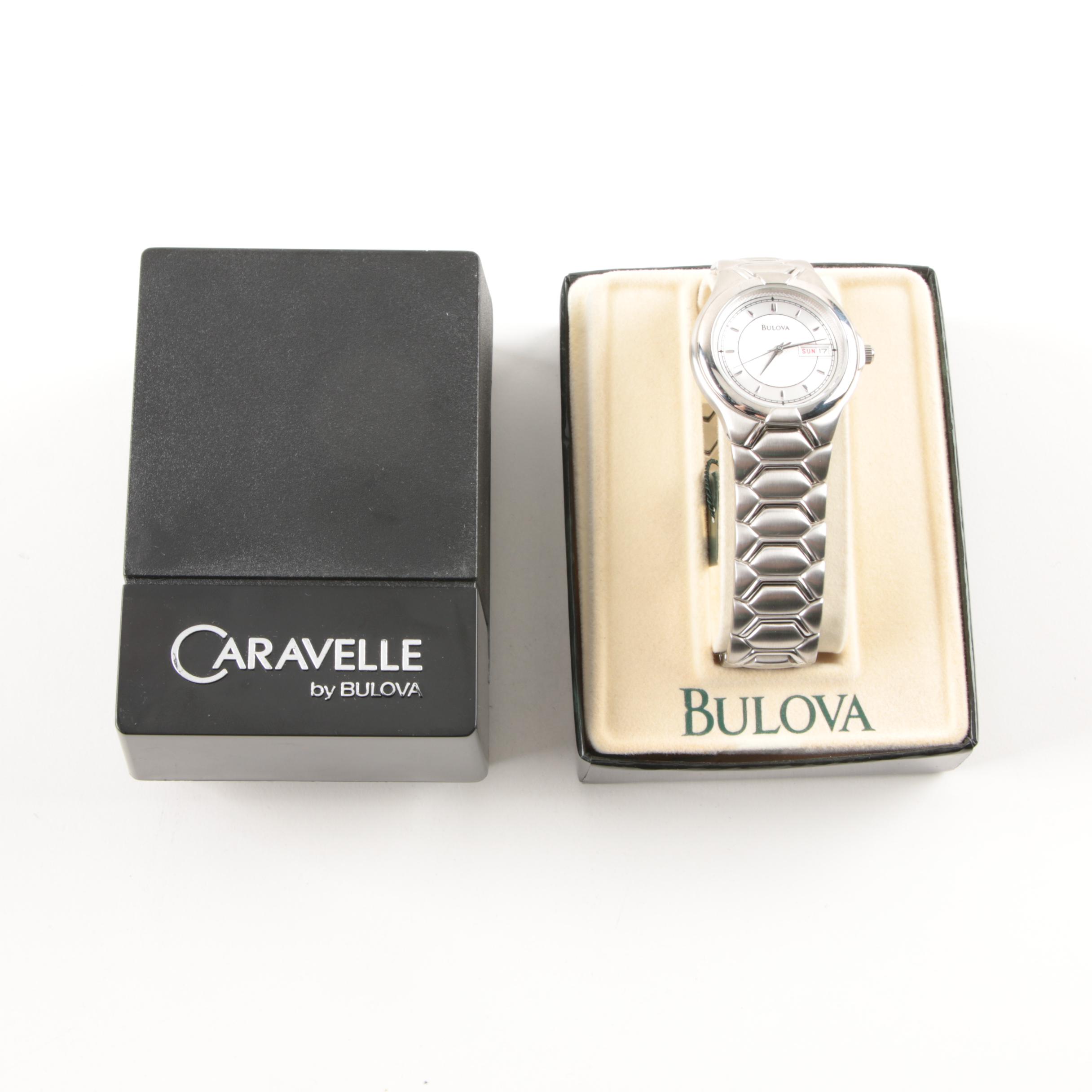 Vintage Caravelle Pocket Watch and Bulova Watch