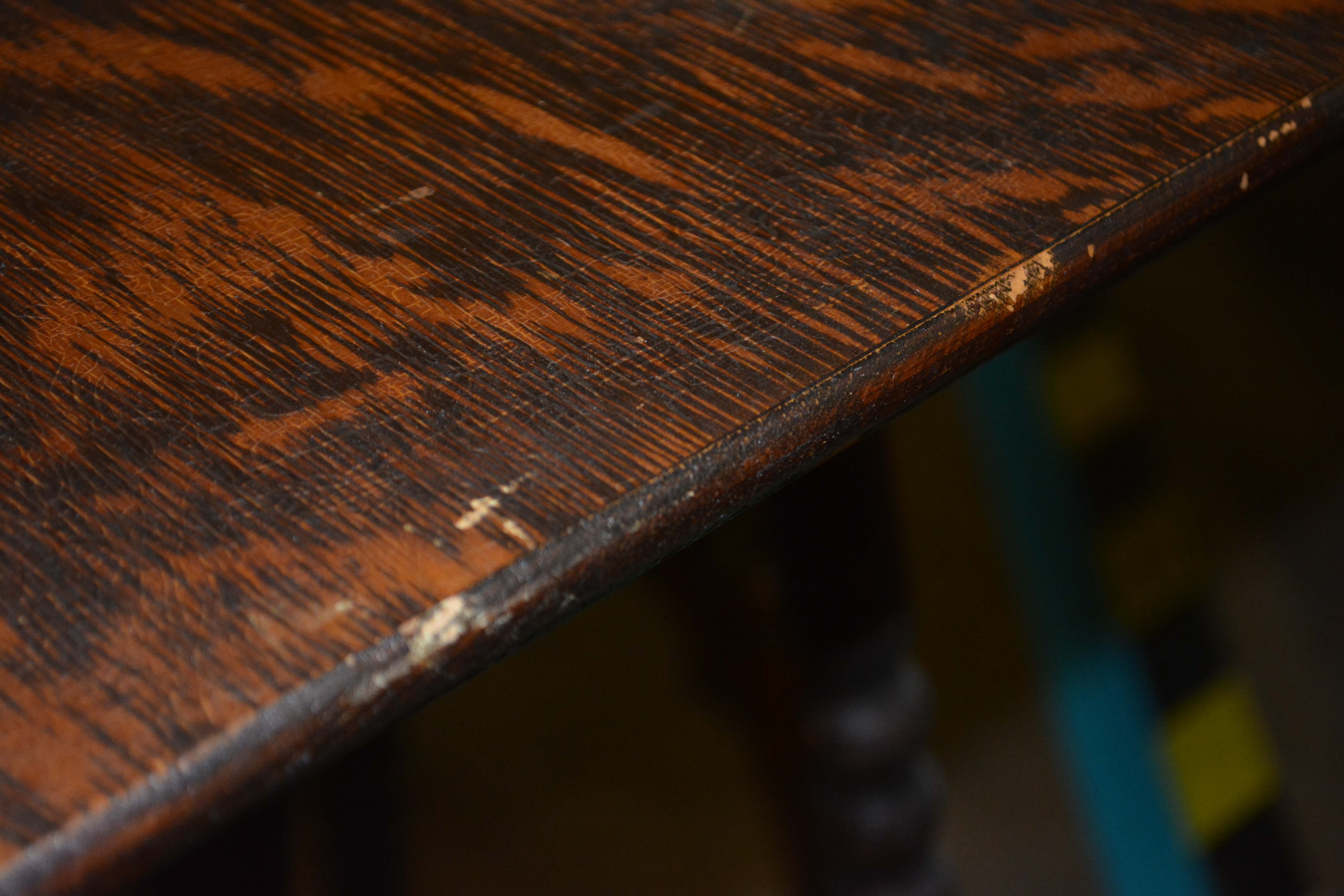 Antique Oak Square End Table