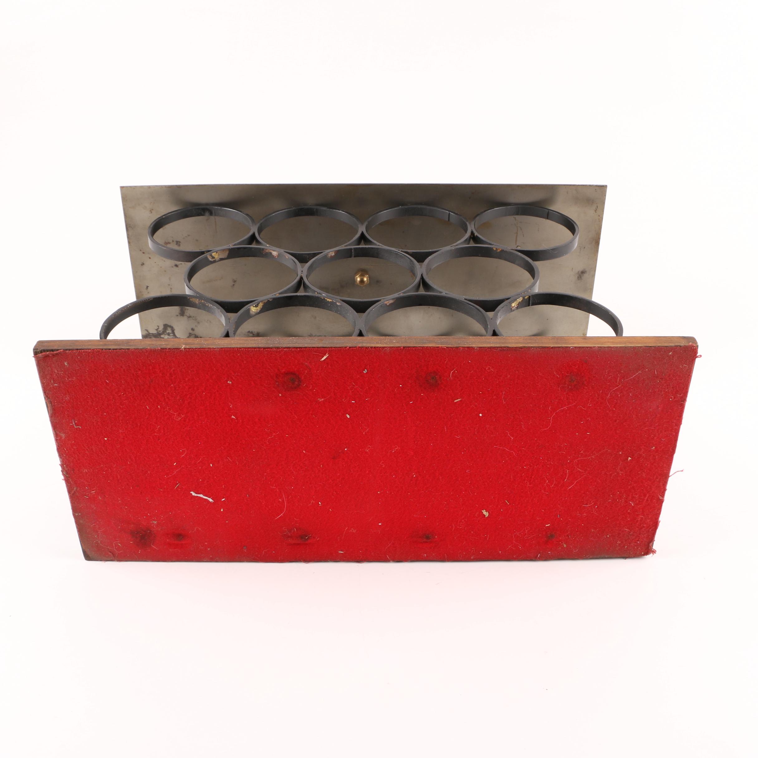 Italian Wine Rack with Brass and Wood Finish EBTH