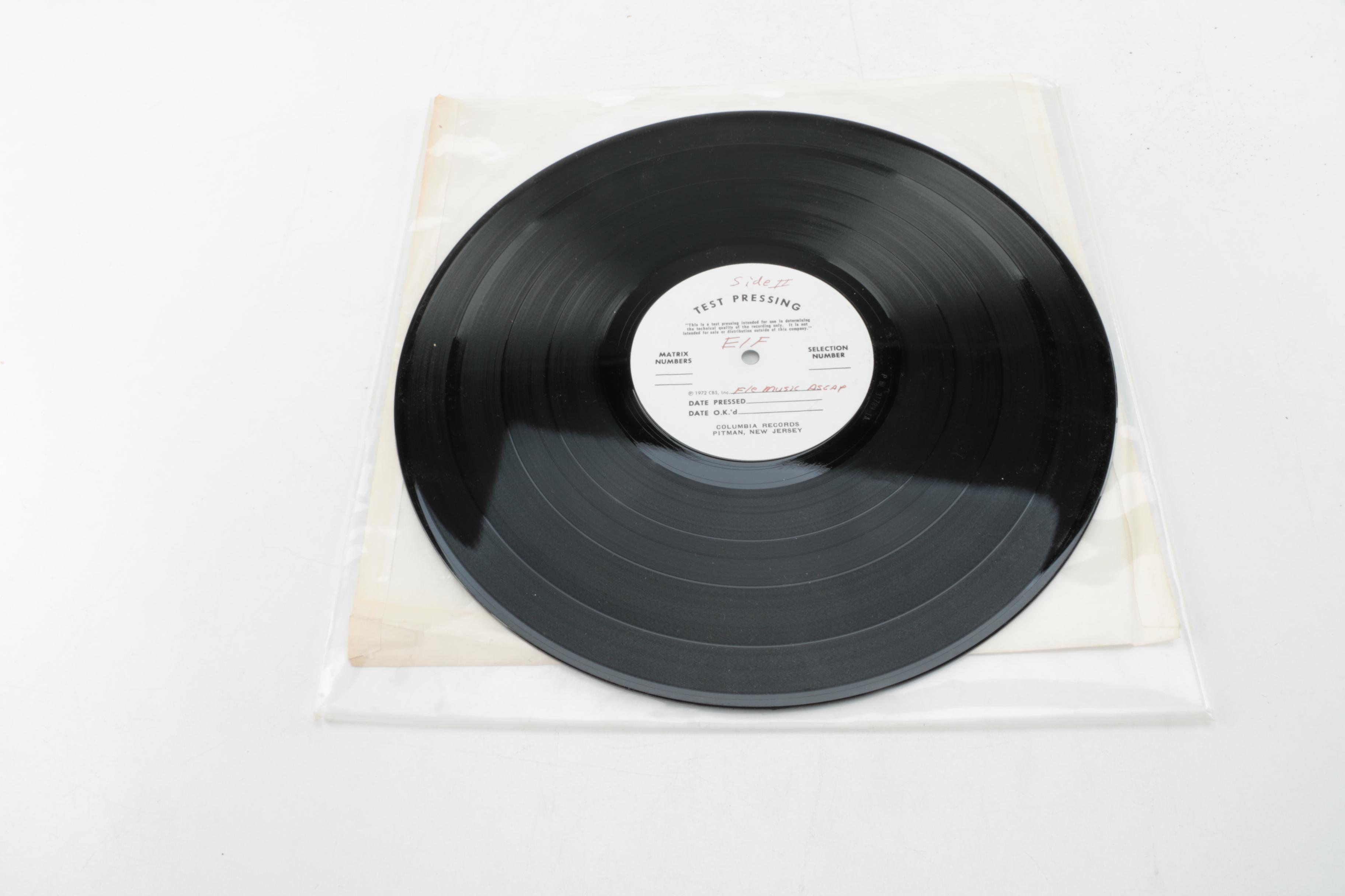 ELF "S/T" Columbia Pitman Test Pressing Record Featuring Ronnie James Dio