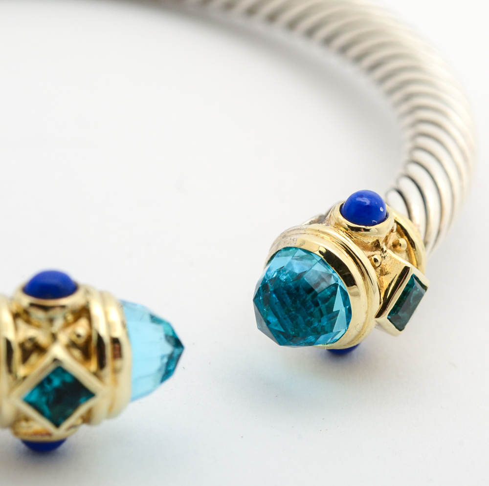 Sterling Silver David Yurman Cable Cuff Bracelet