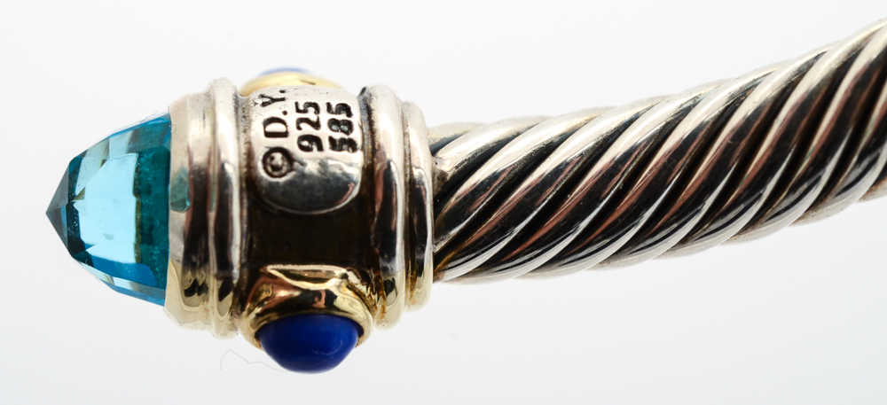 Sterling Silver David Yurman Cable Cuff Bracelet