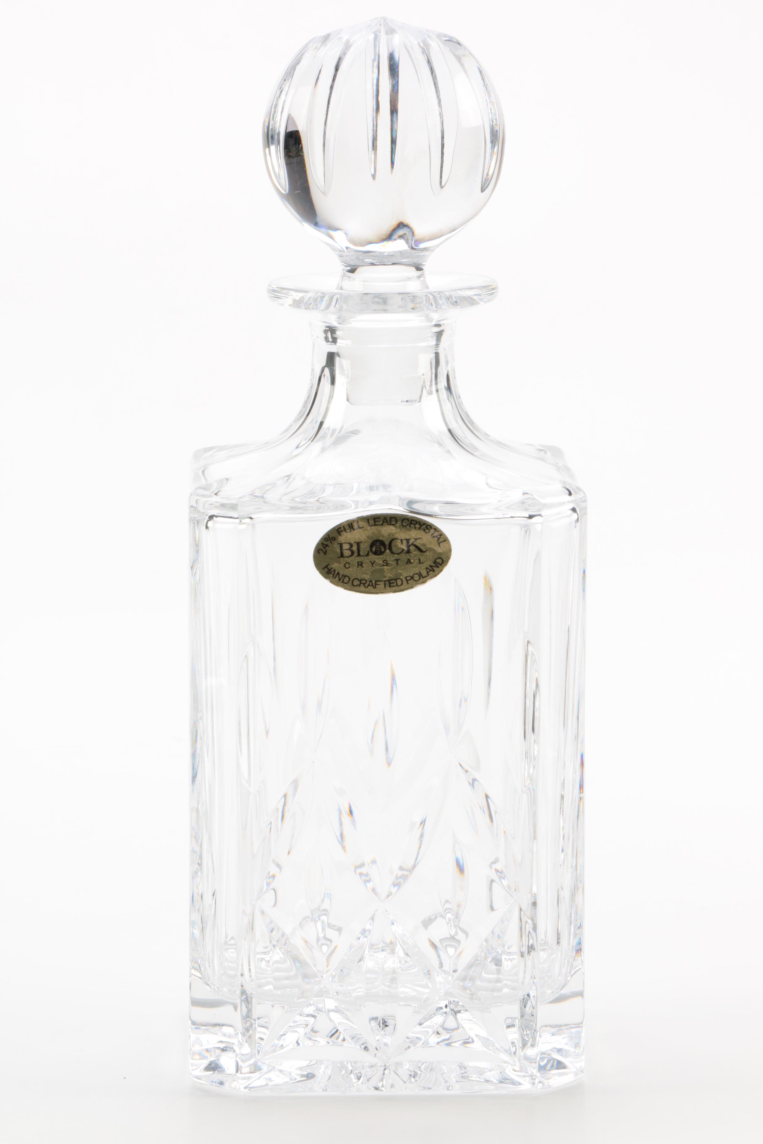 Crystal Decanters and Ice Bucket