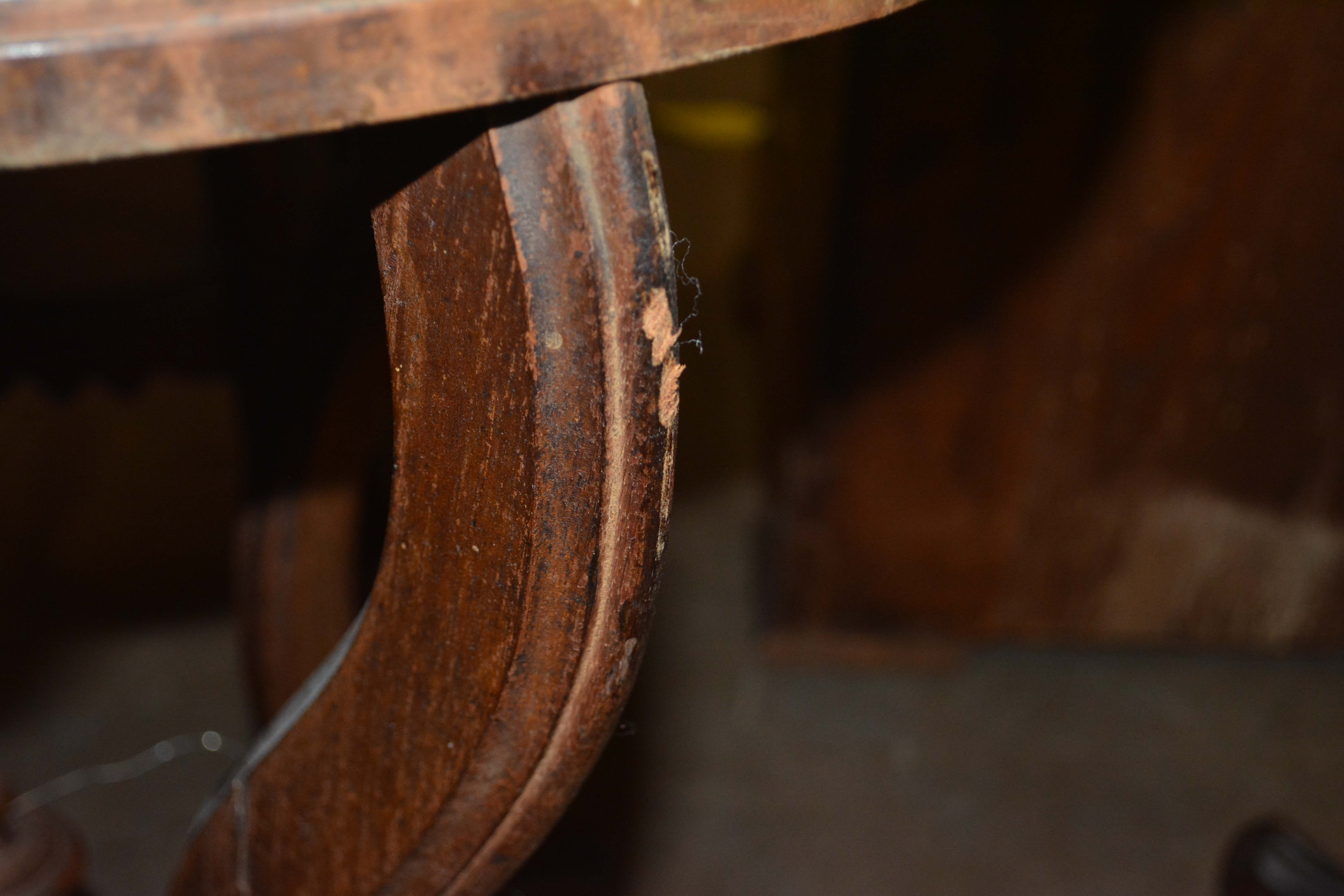 Victorian Marble Top Oval Side Table