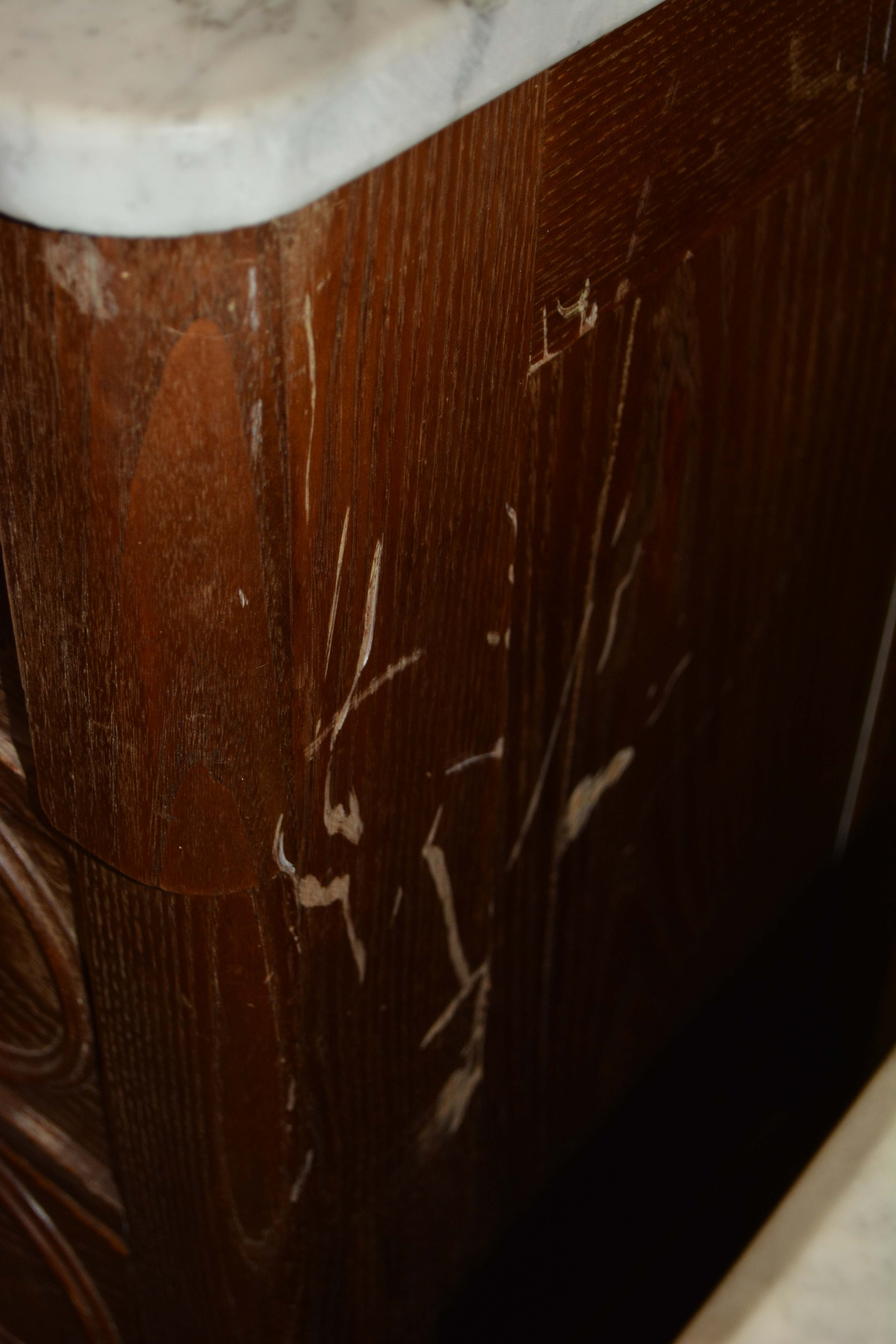 Victorian Marble Top Ash Chest of Drawers