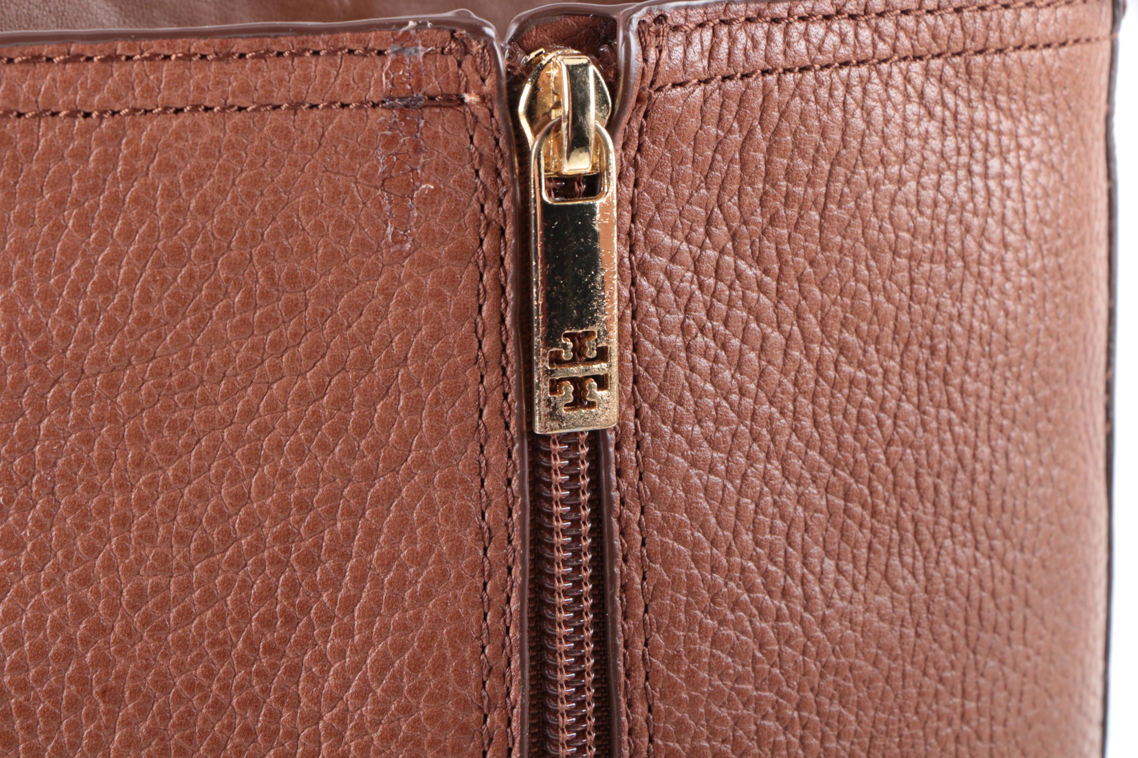 Tory Burch Amanda Brown Leather Riding Boots