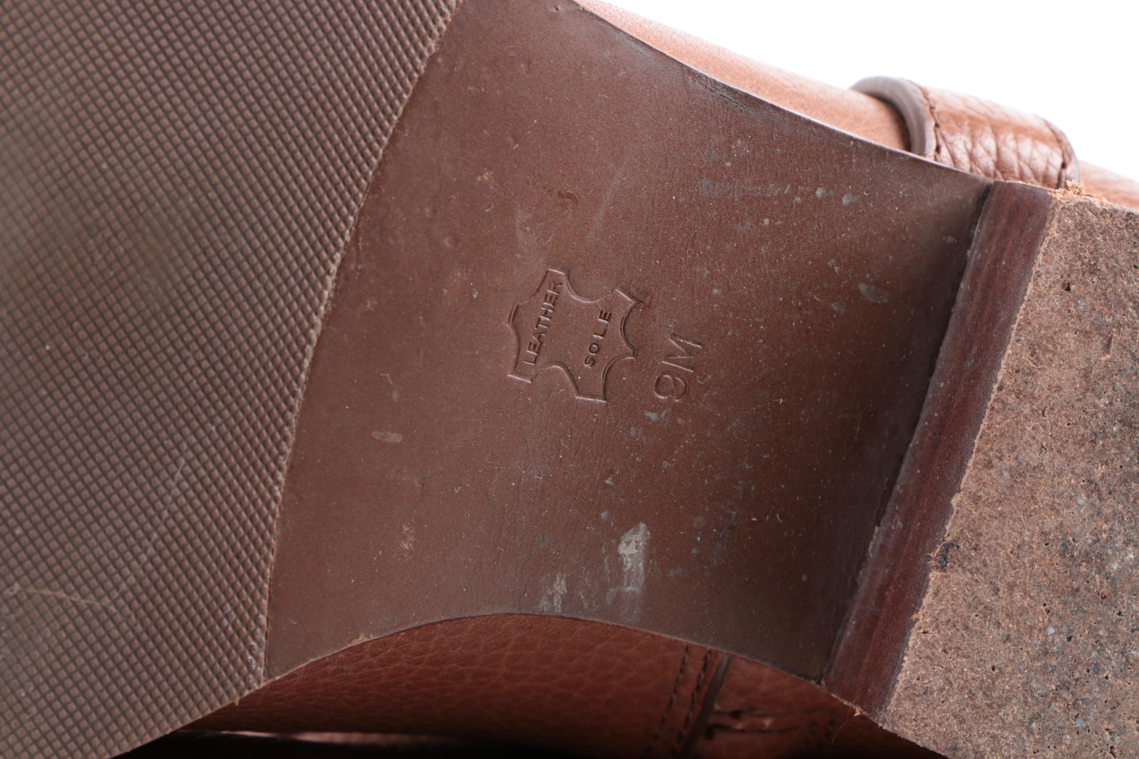 Tory Burch Amanda Brown Leather Riding Boots