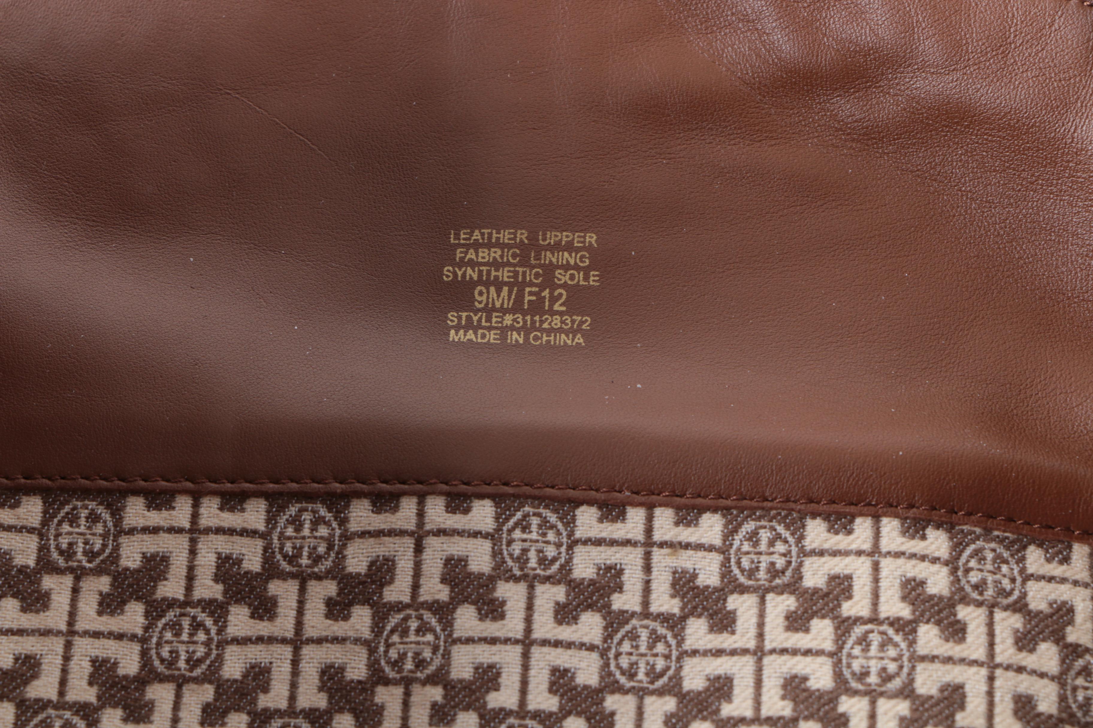 Tory Burch Amanda Brown Leather Riding Boots