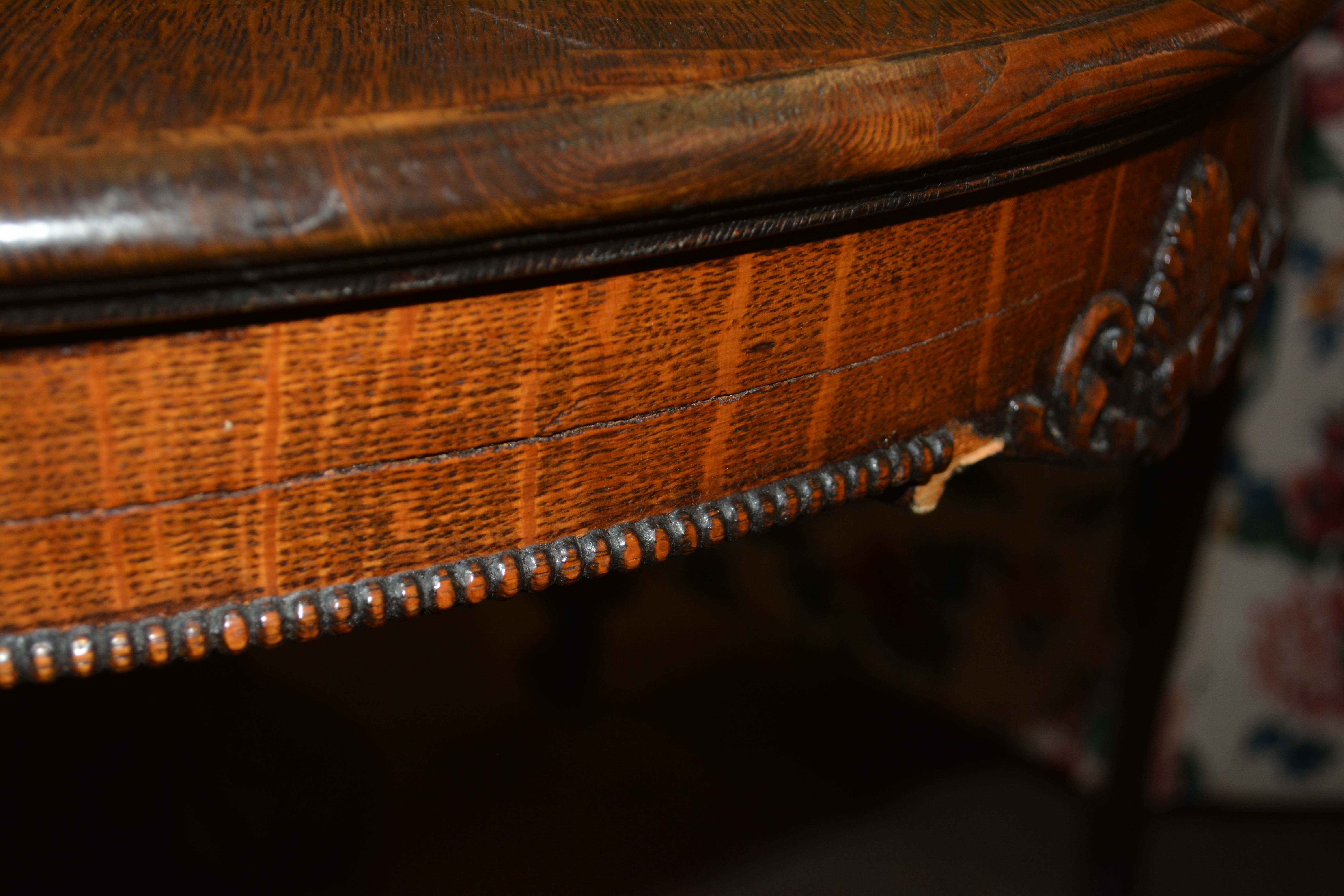 Antique Carved Oak Center Table
