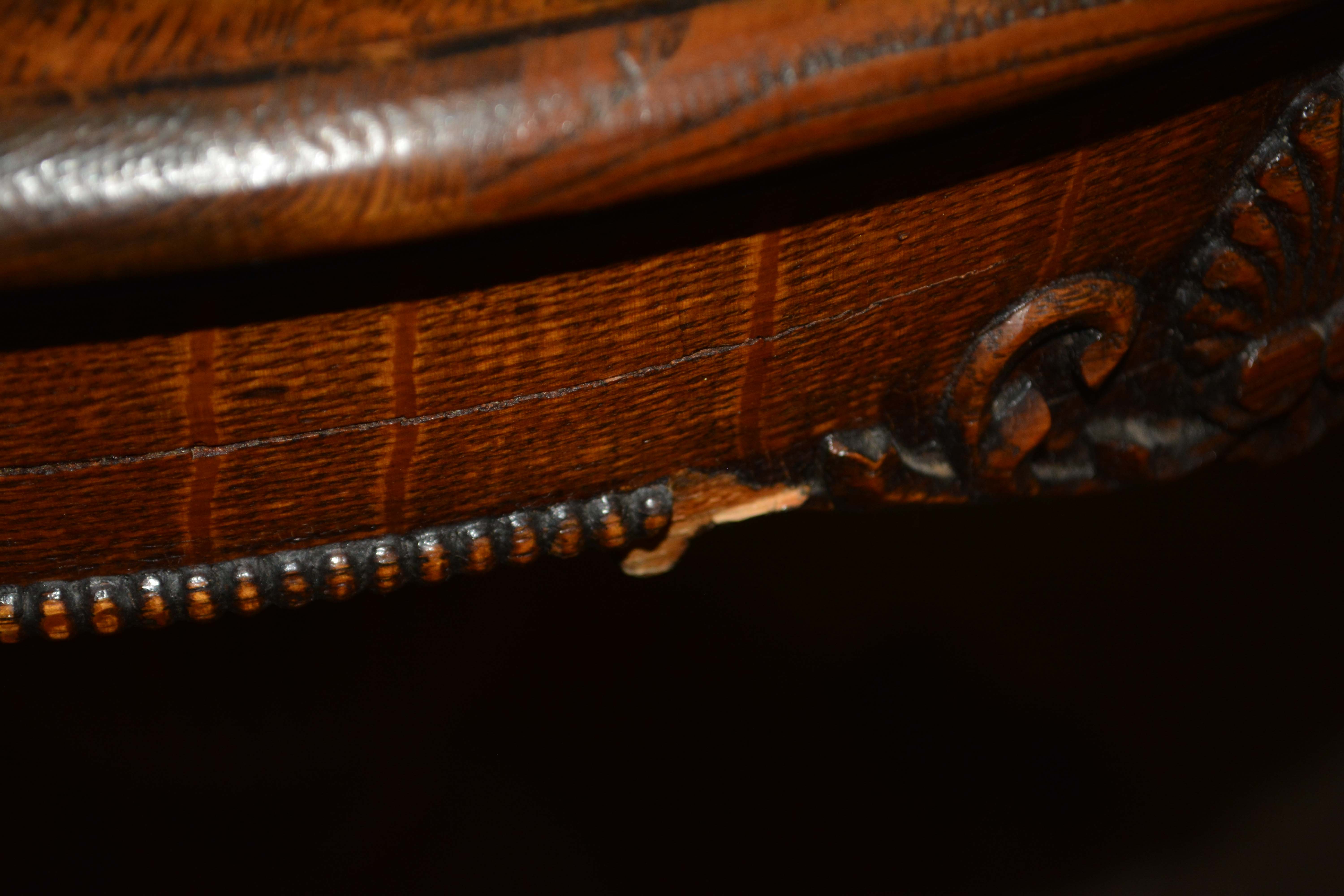 Antique Carved Oak Center Table