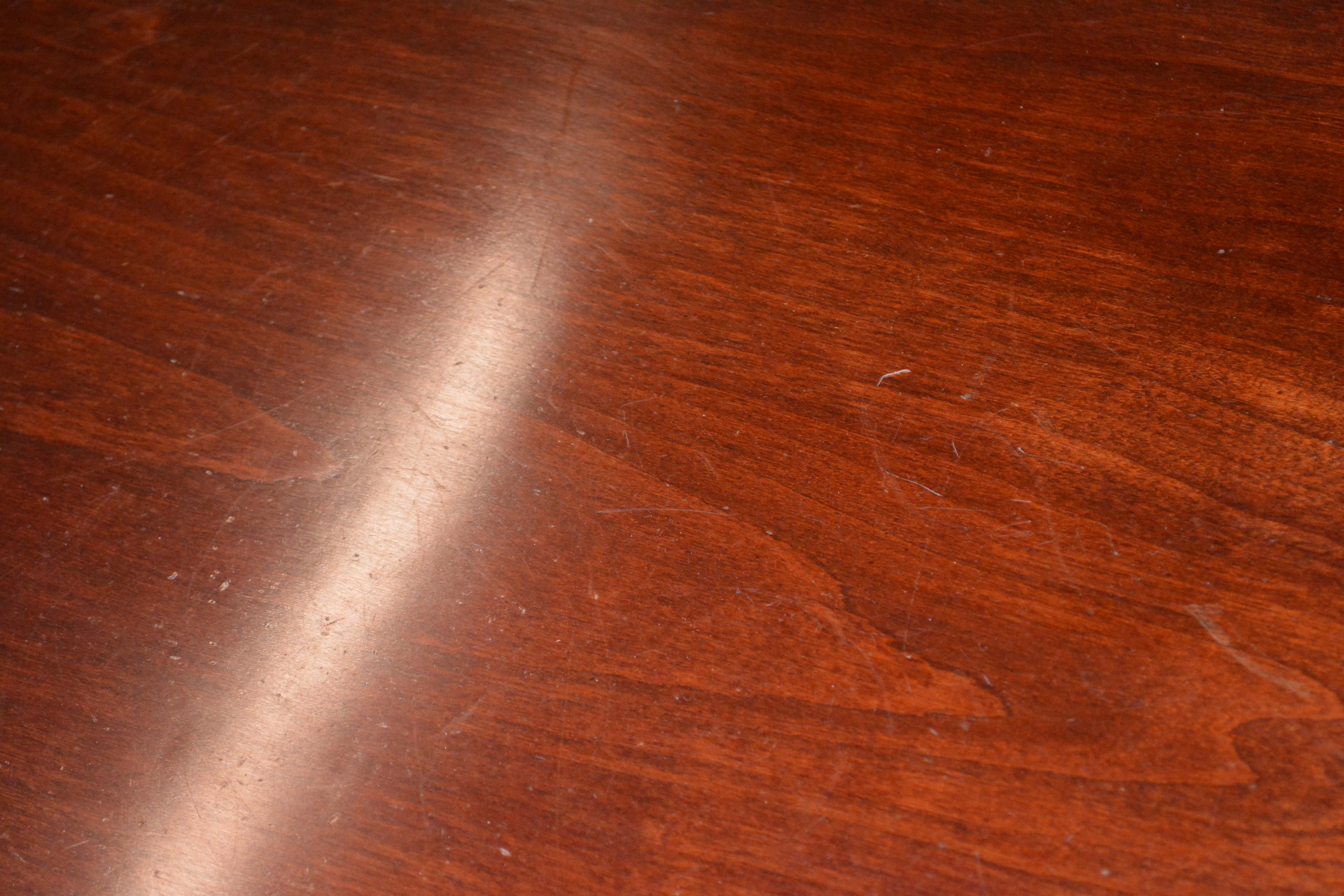 Mahogany Demilune Console Table