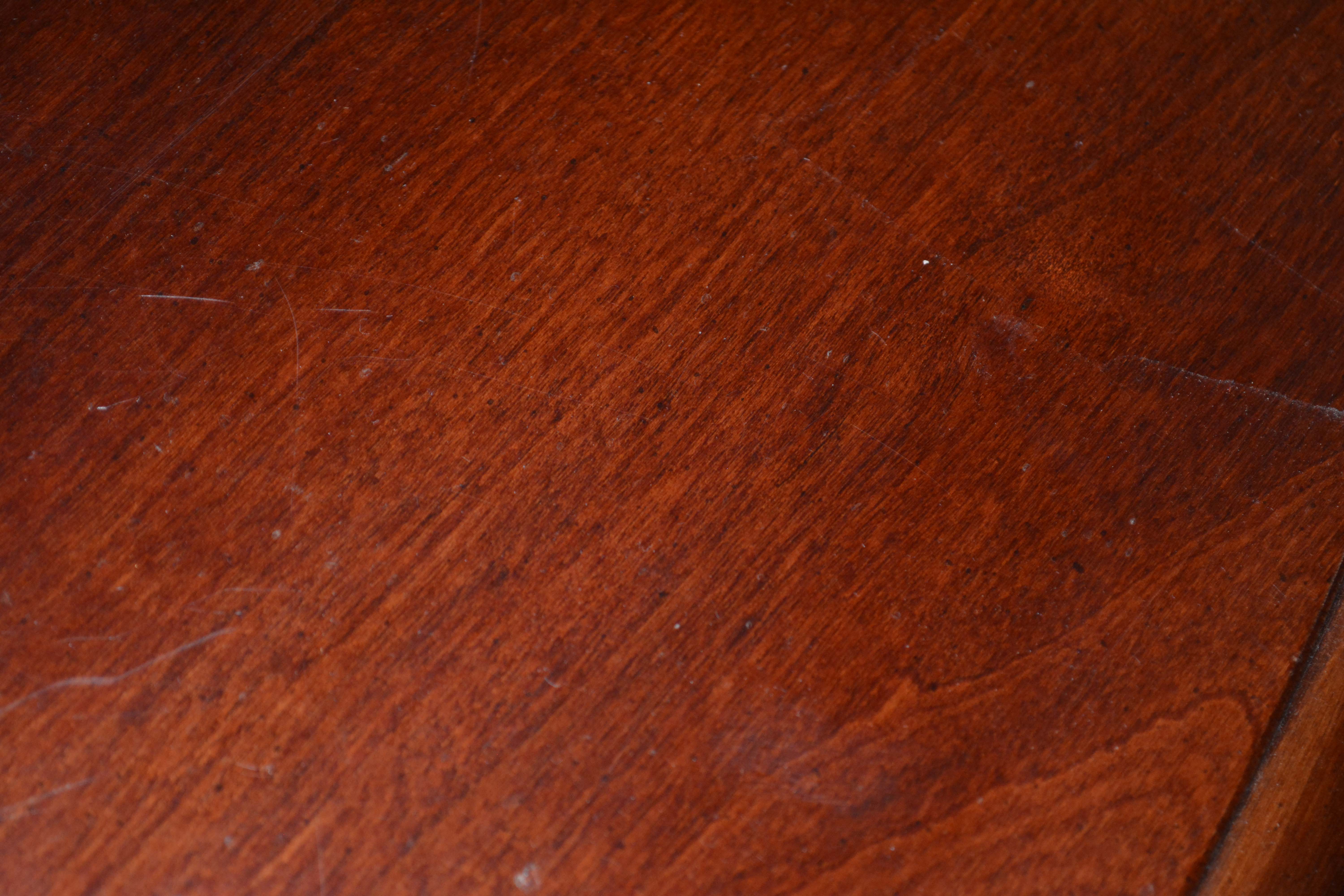 Mahogany Demilune Console Table