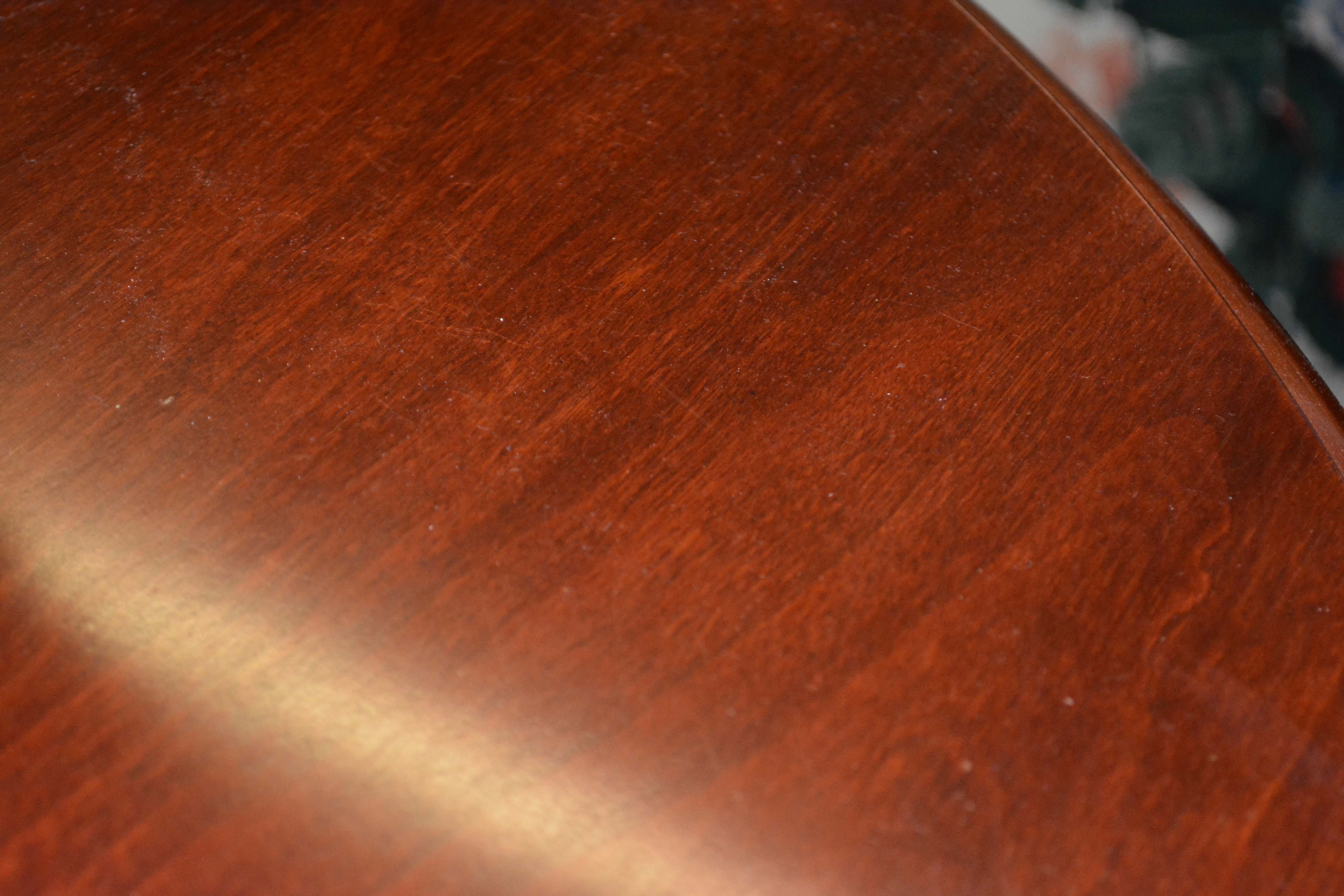 Mahogany Demilune Console Table