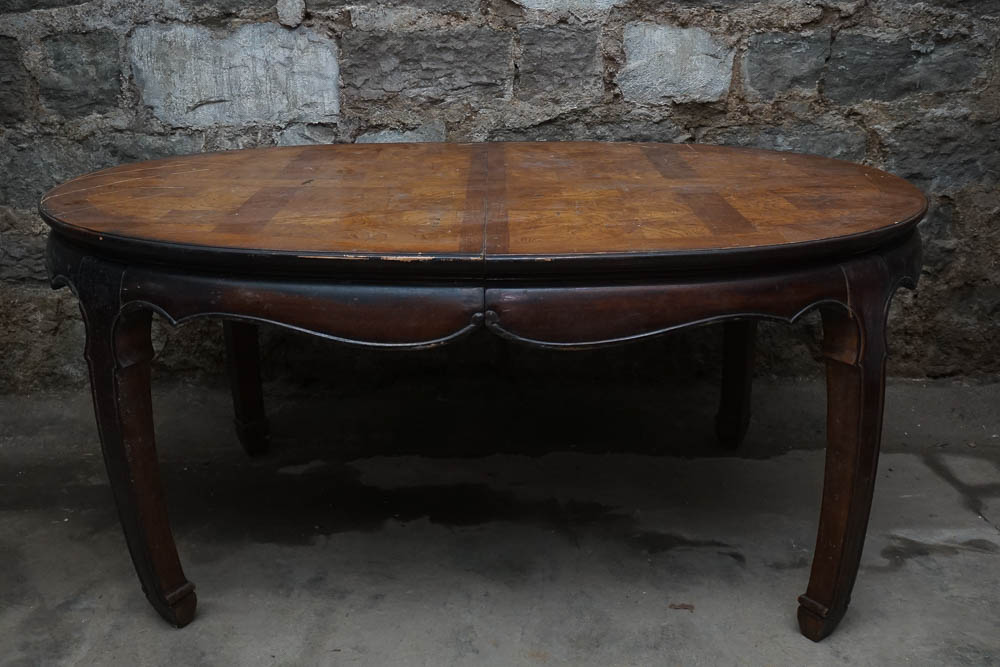 Vintage Asian Inspired Elm Dining Table