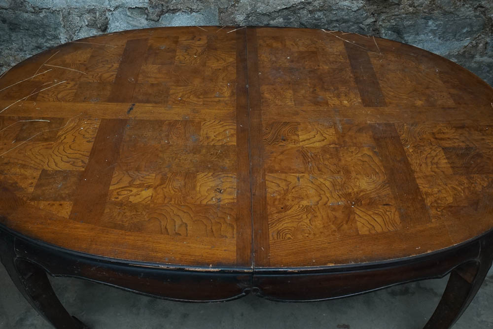 Vintage Asian Inspired Elm Dining Table