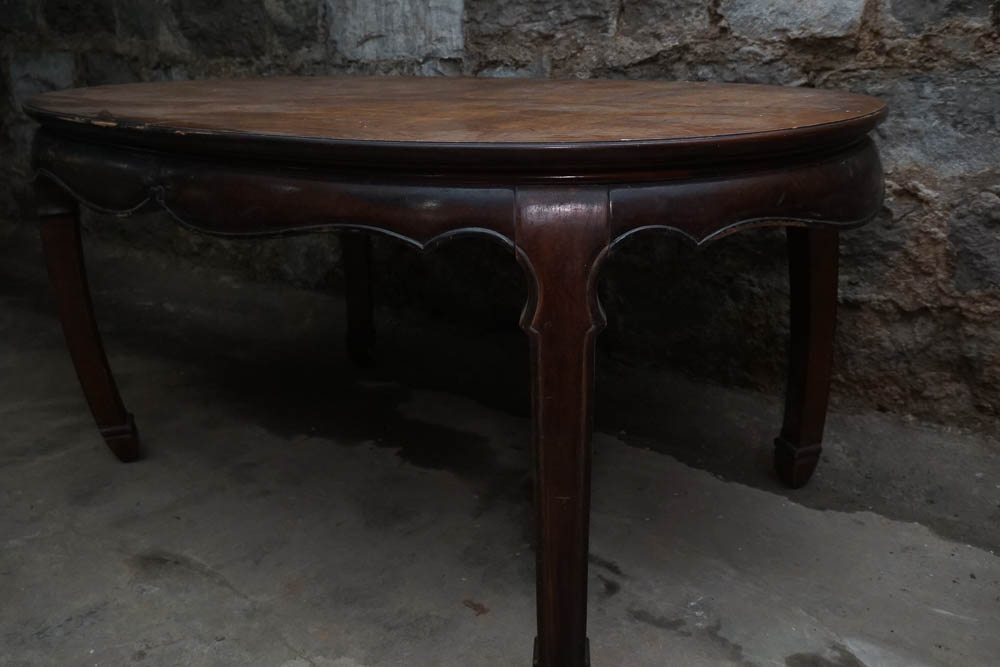 Vintage Asian Inspired Elm Dining Table
