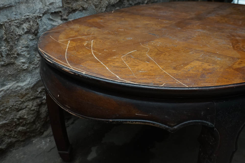 Vintage Asian Inspired Elm Dining Table