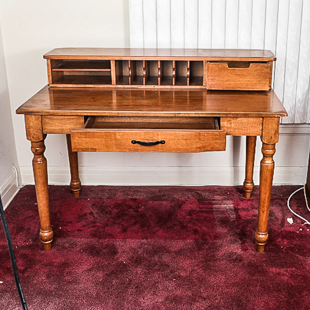 Contemporary Maple Desk and Chair by World Market