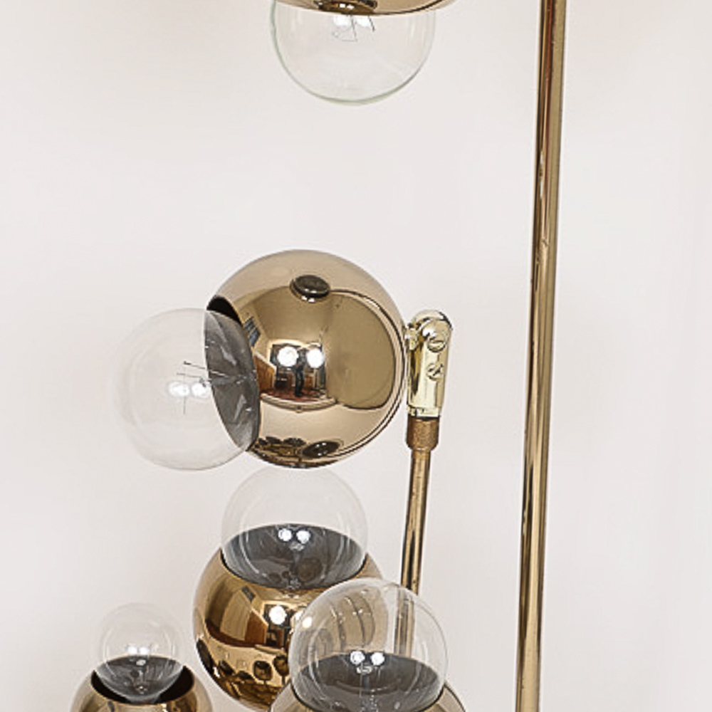 Mid Century Modern Chrome Orb "Eyeball" Table Lamp