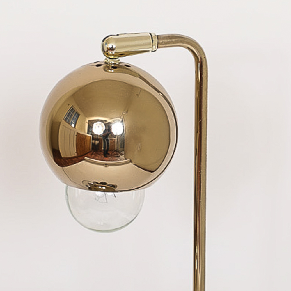 Mid Century Modern Chrome Orb "Eyeball" Table Lamp