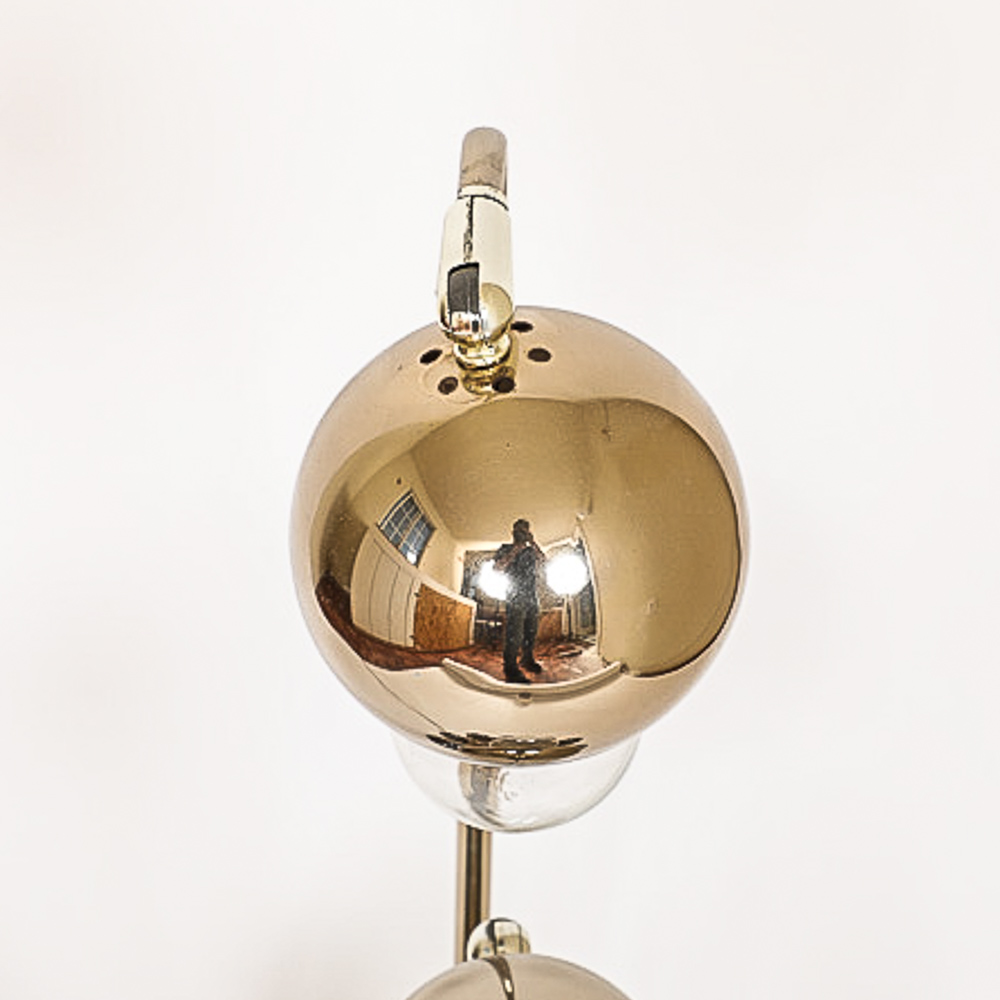 Mid Century Modern Chrome Orb "Eyeball" Table Lamp