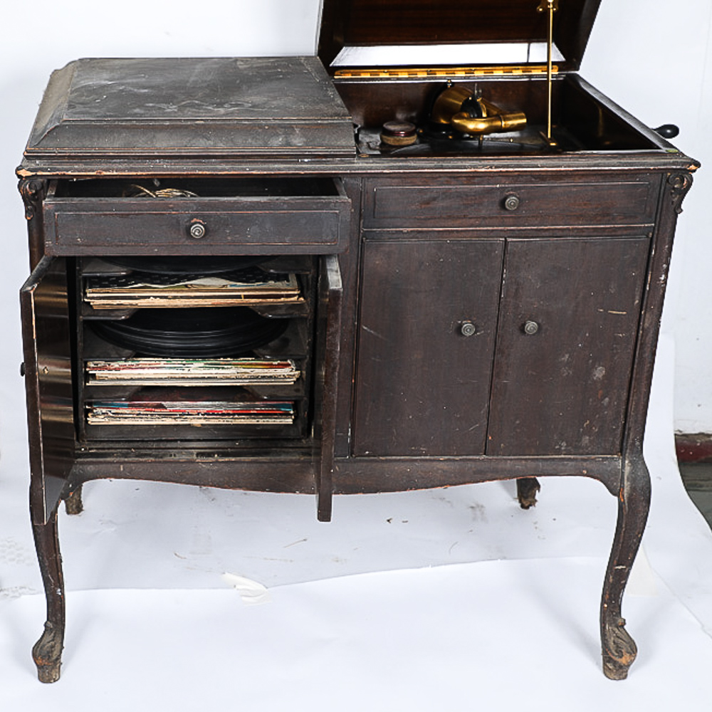 Antique Wurlitzer Victrola Phonograph Console