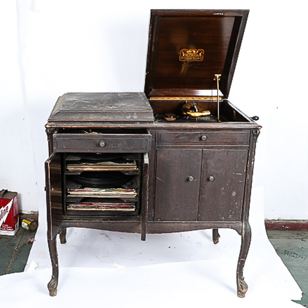 Antique Wurlitzer Victrola Phonograph Console