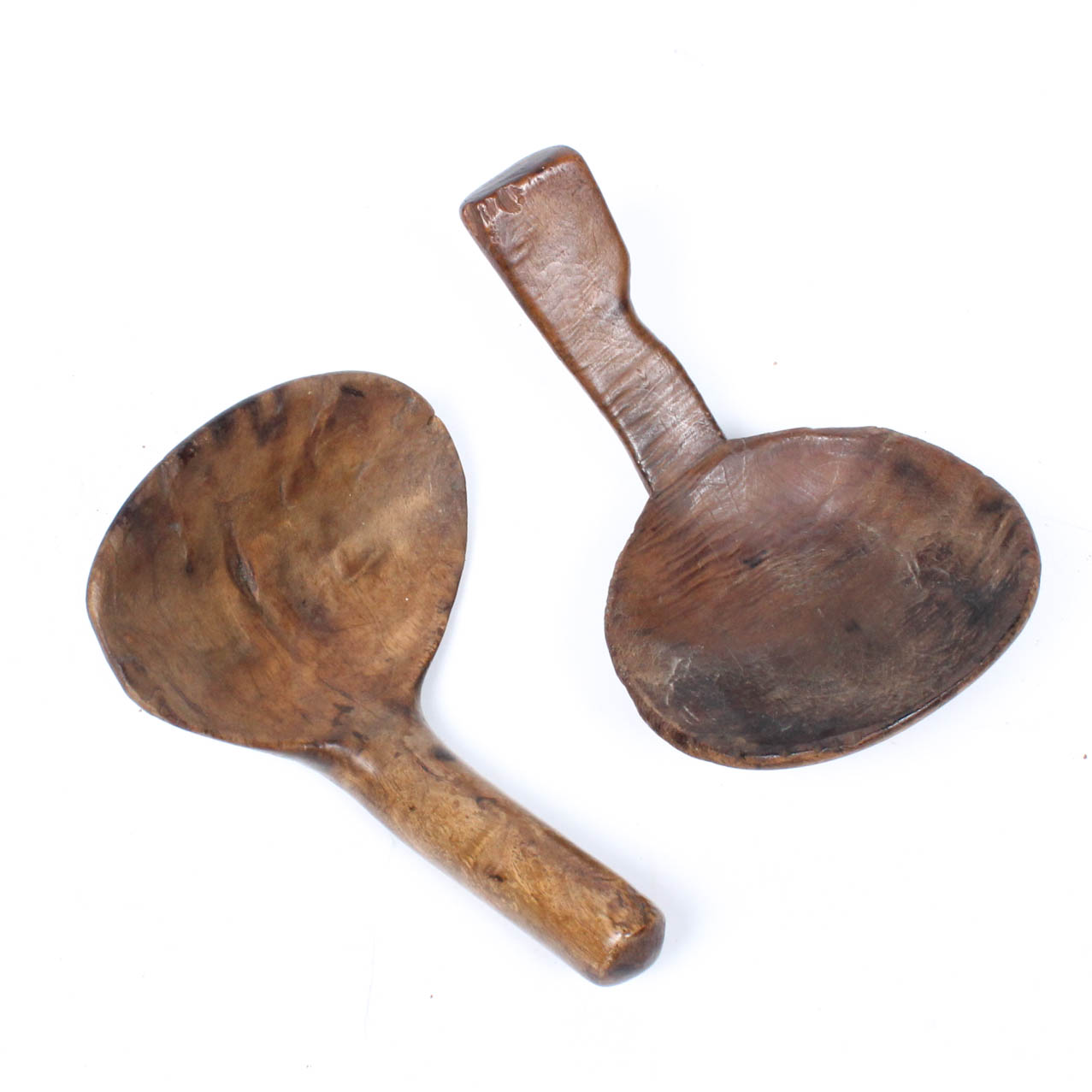 Antique Primitive Hand-Carved Wooden Butter Paddles