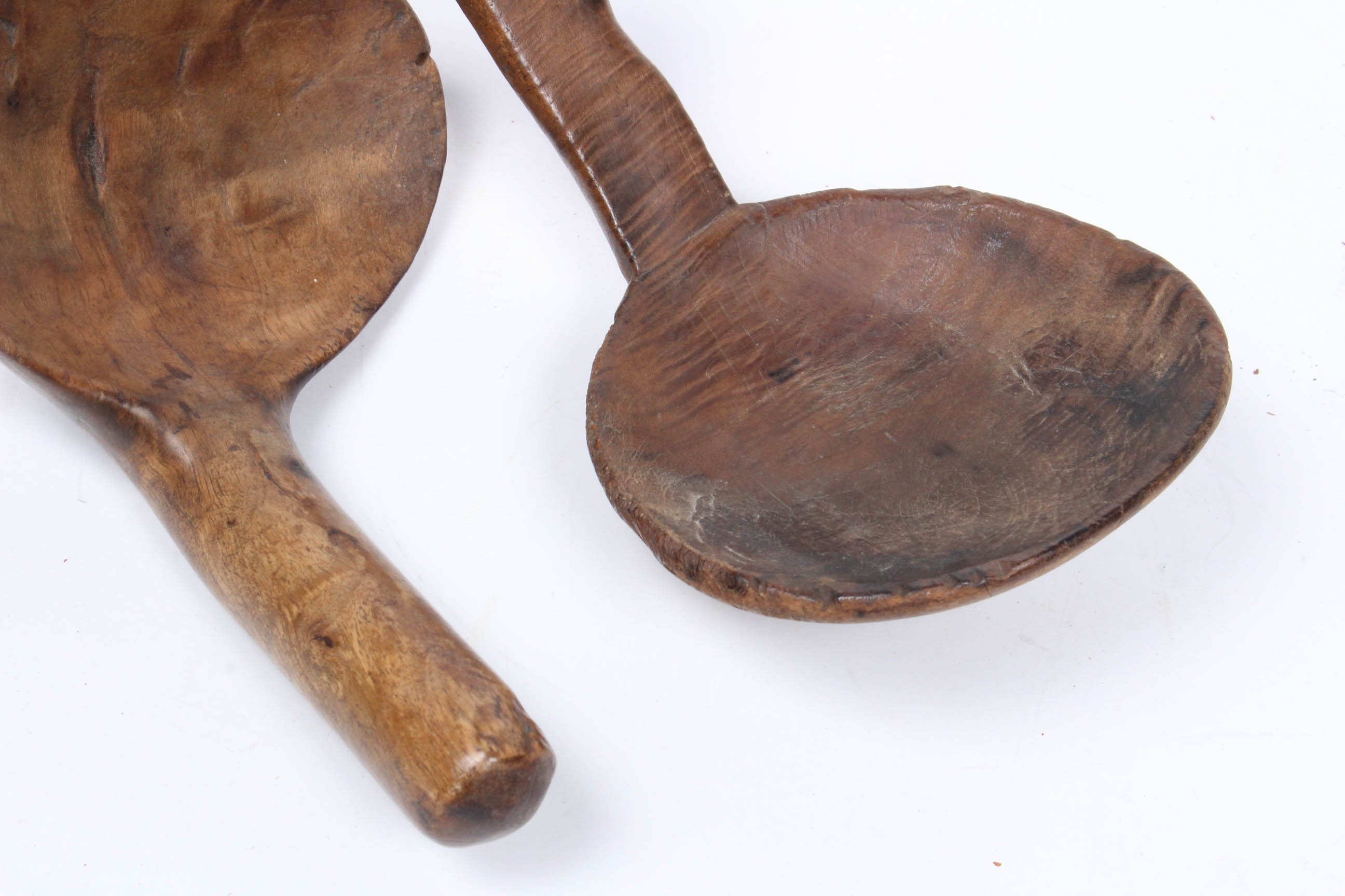 Antique Primitive Hand-Carved Wooden Butter Paddles