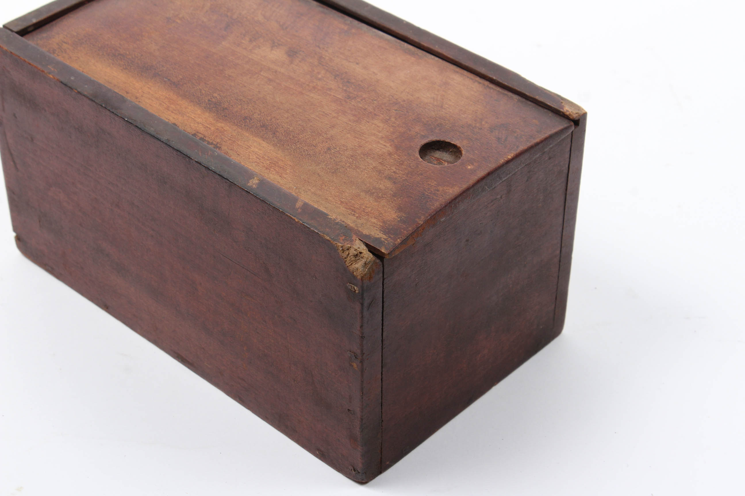 Antique 19th Century Wooden Candle Box