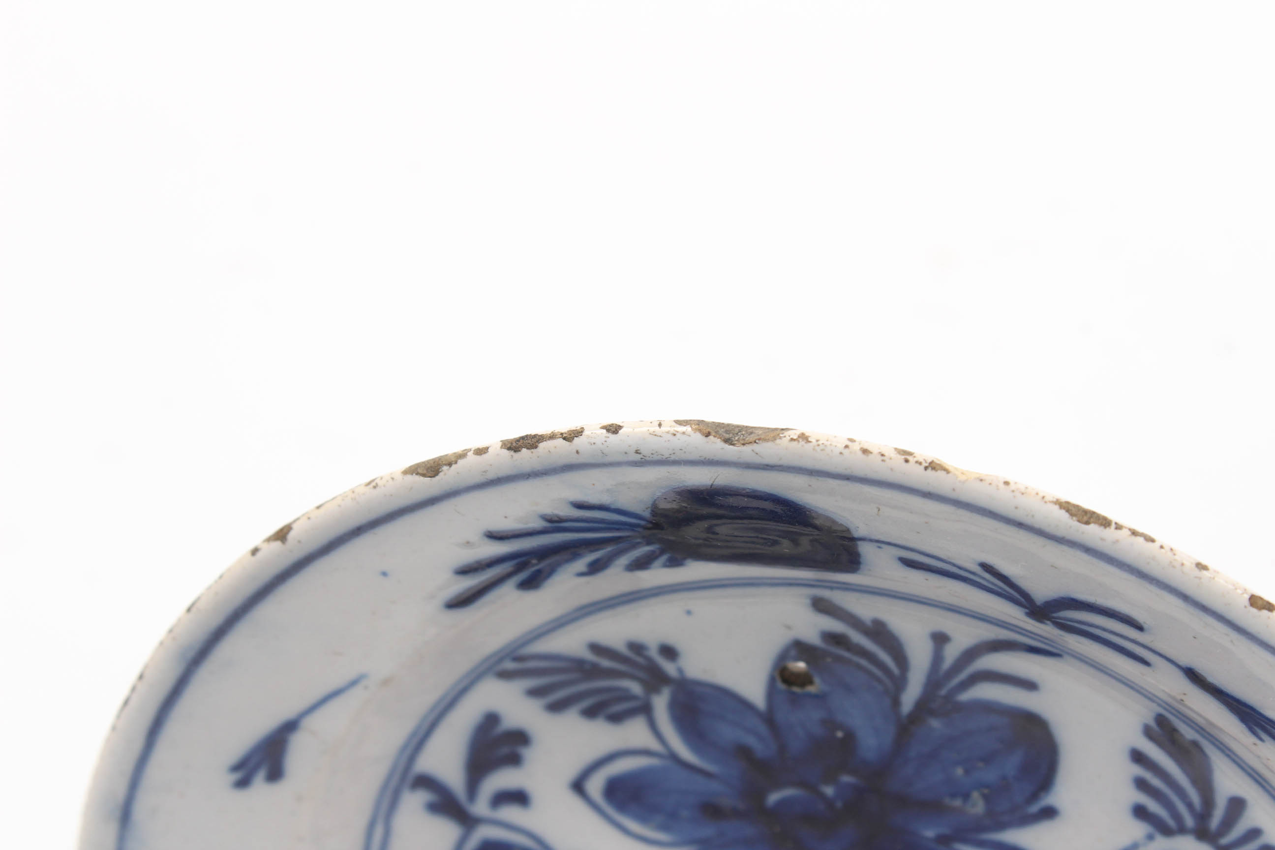 Antique 18th Century Blue and White Dutch Delft Plates