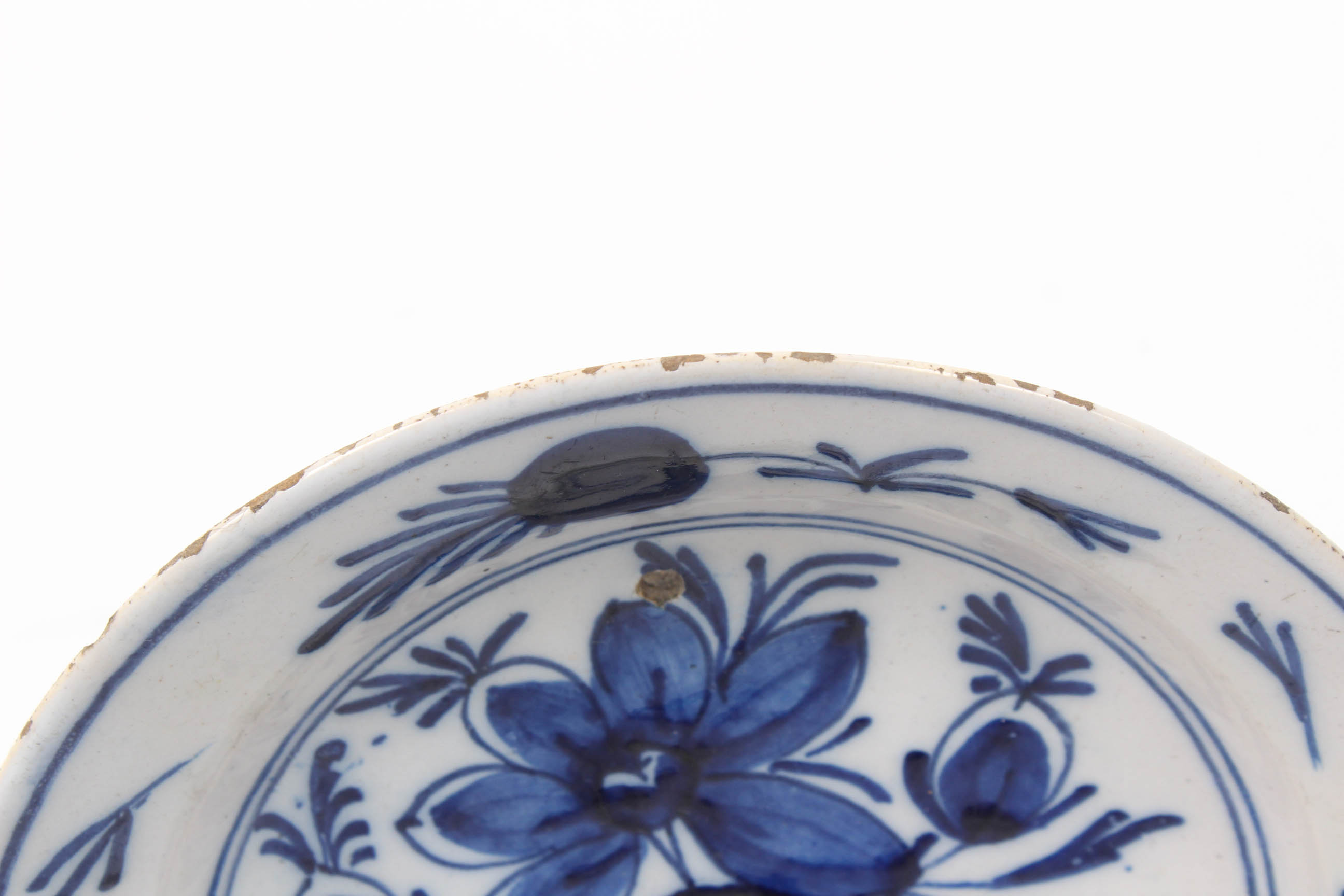 Antique 18th Century Blue and White Dutch Delft Plates