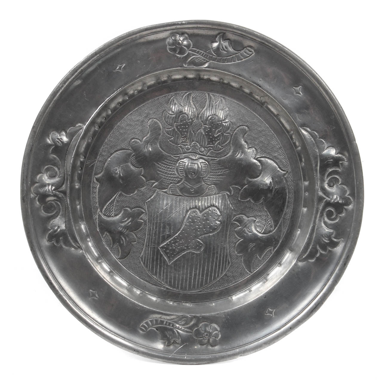 Antique German Pewter Plate