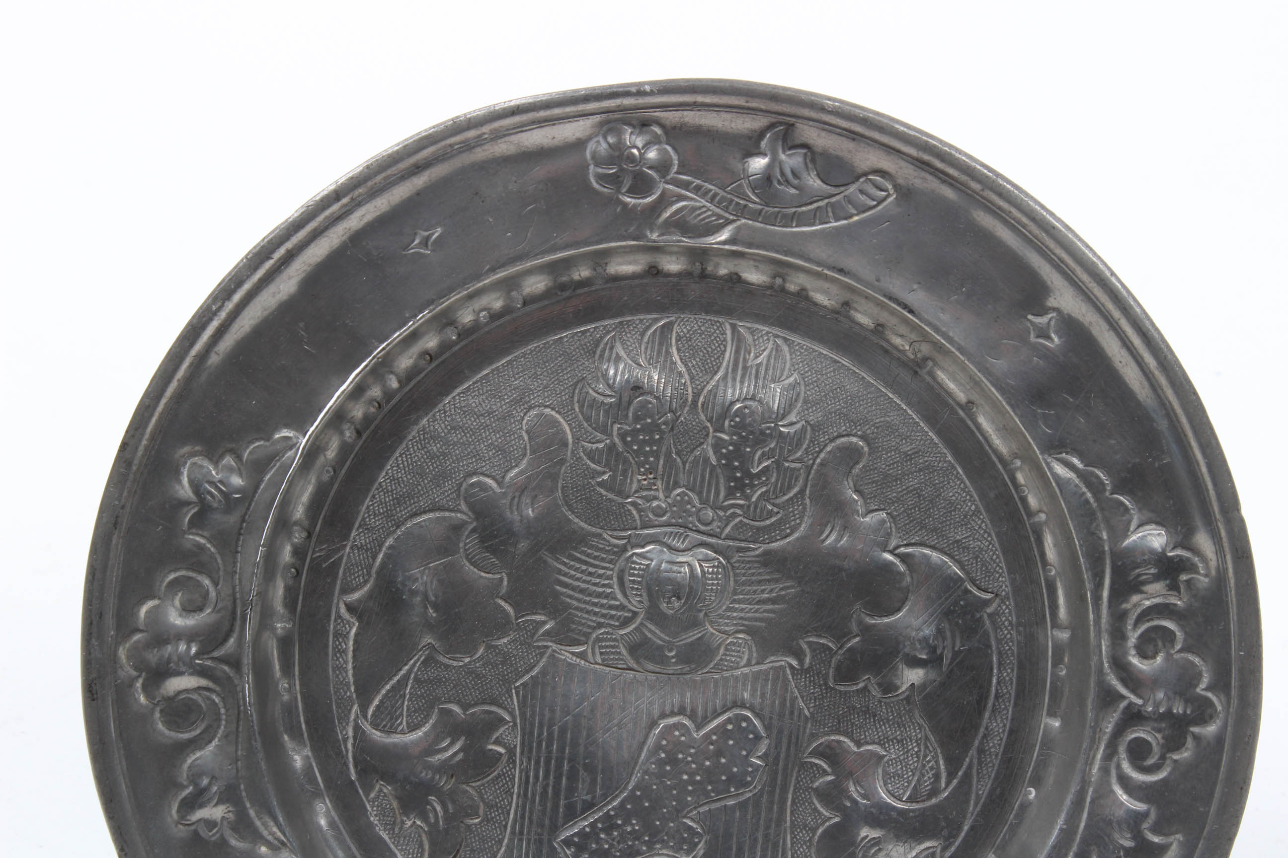 Antique German Pewter Plate