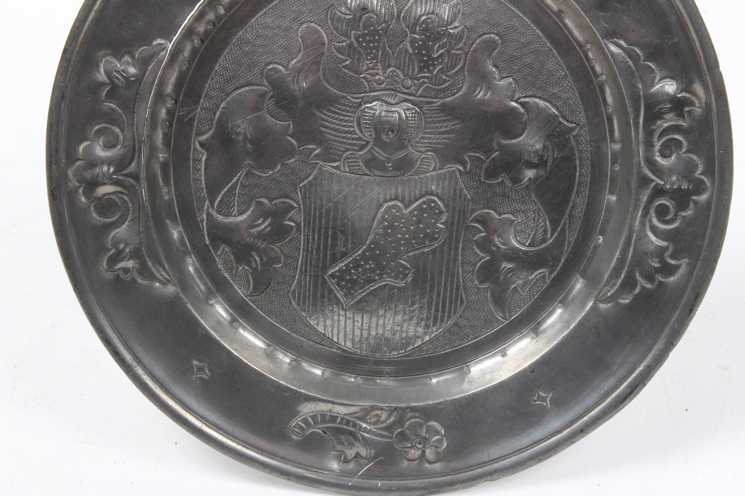 Antique German Pewter Plate