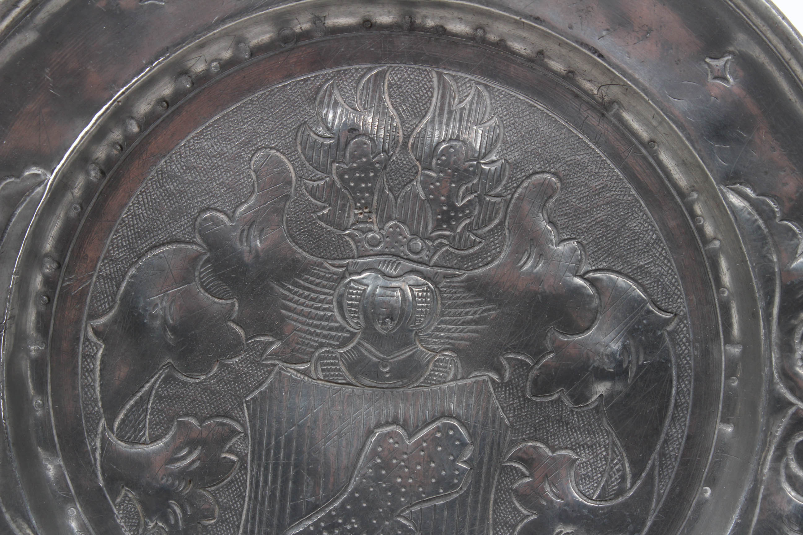 Antique German Pewter Plate