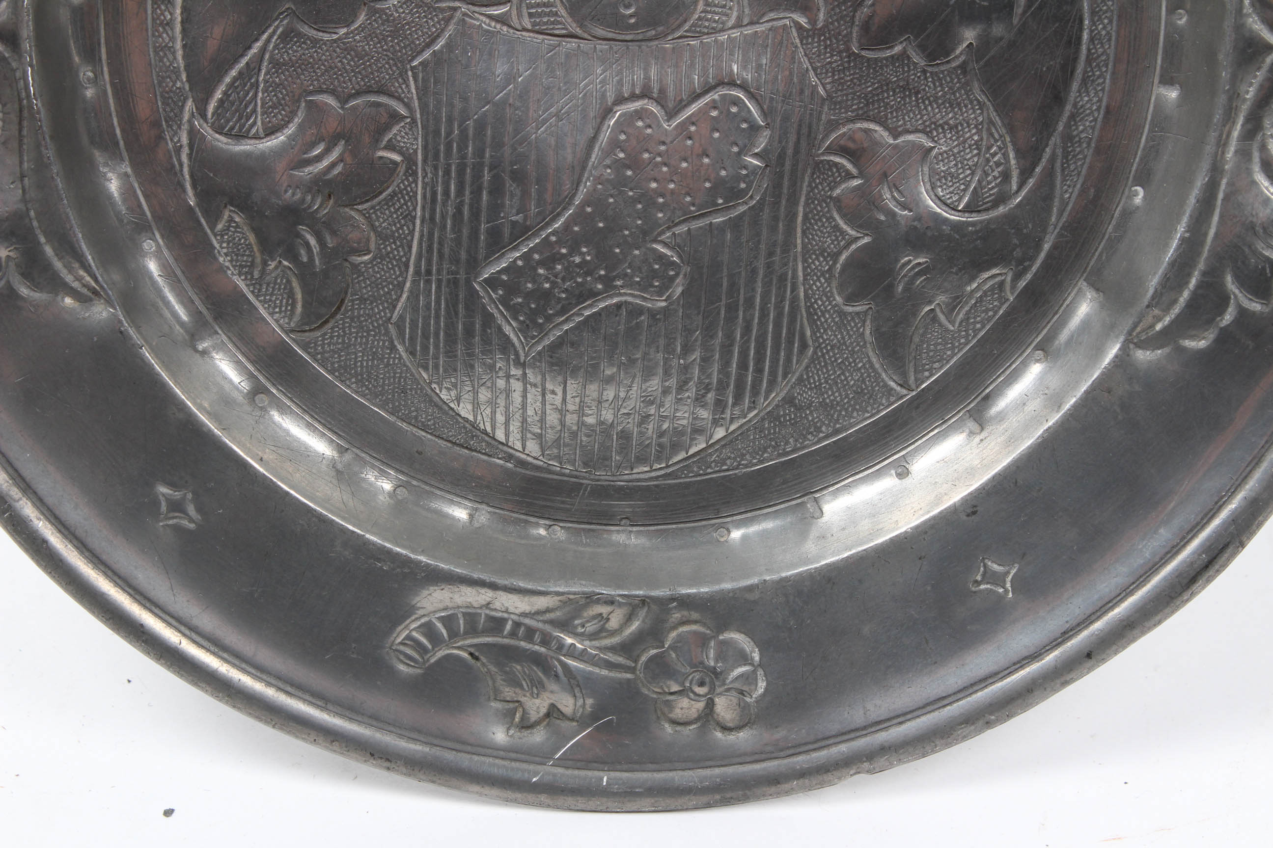 Antique German Pewter Plate