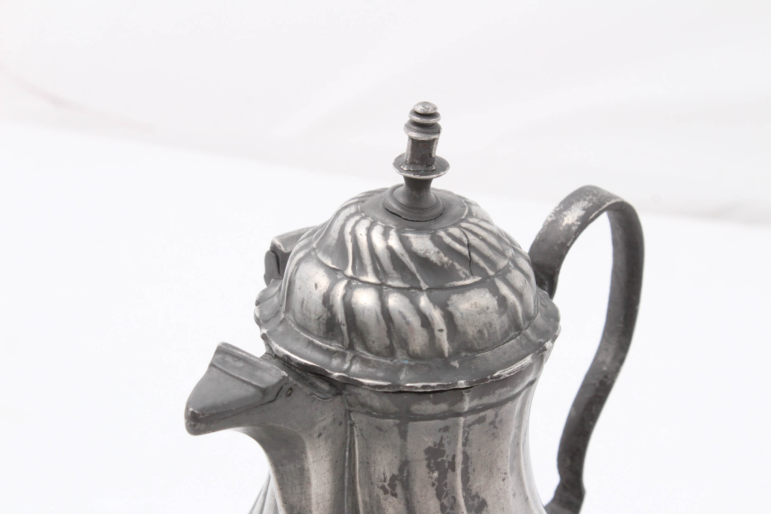 Circa 1775 German Rococo Pewter Coffee Pot