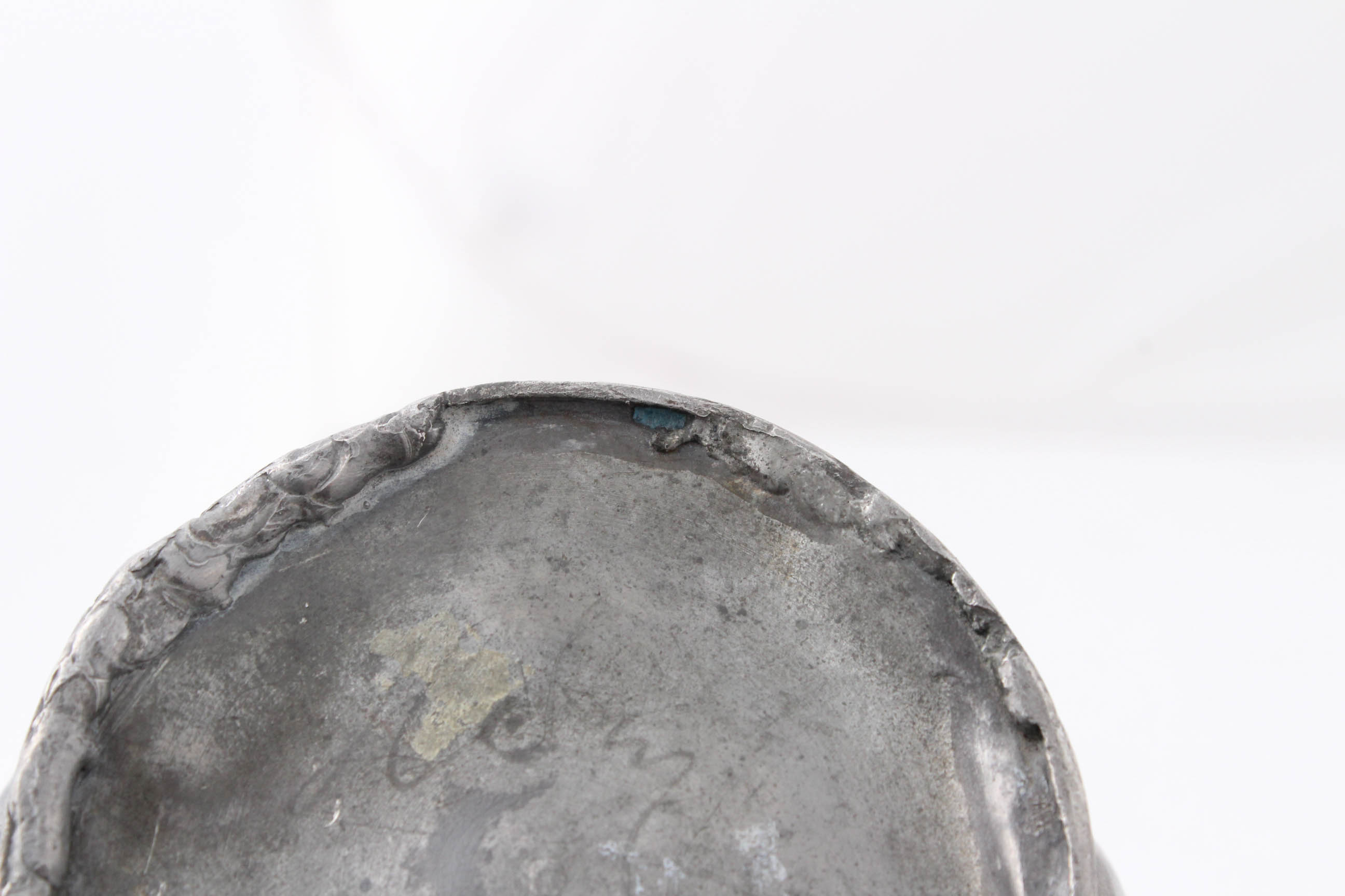 Circa 1775 German Rococo Pewter Coffee Pot